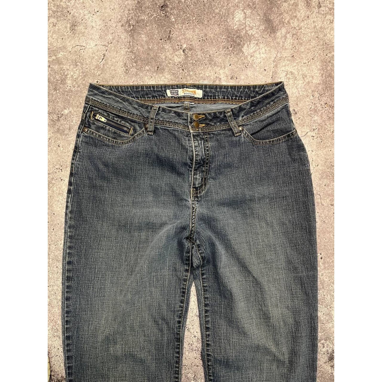 Faded Glory Vintage Faded Glory Stretch Bootcut Jeans Blue Y2K Style Size 31" - 2 Thumbnail