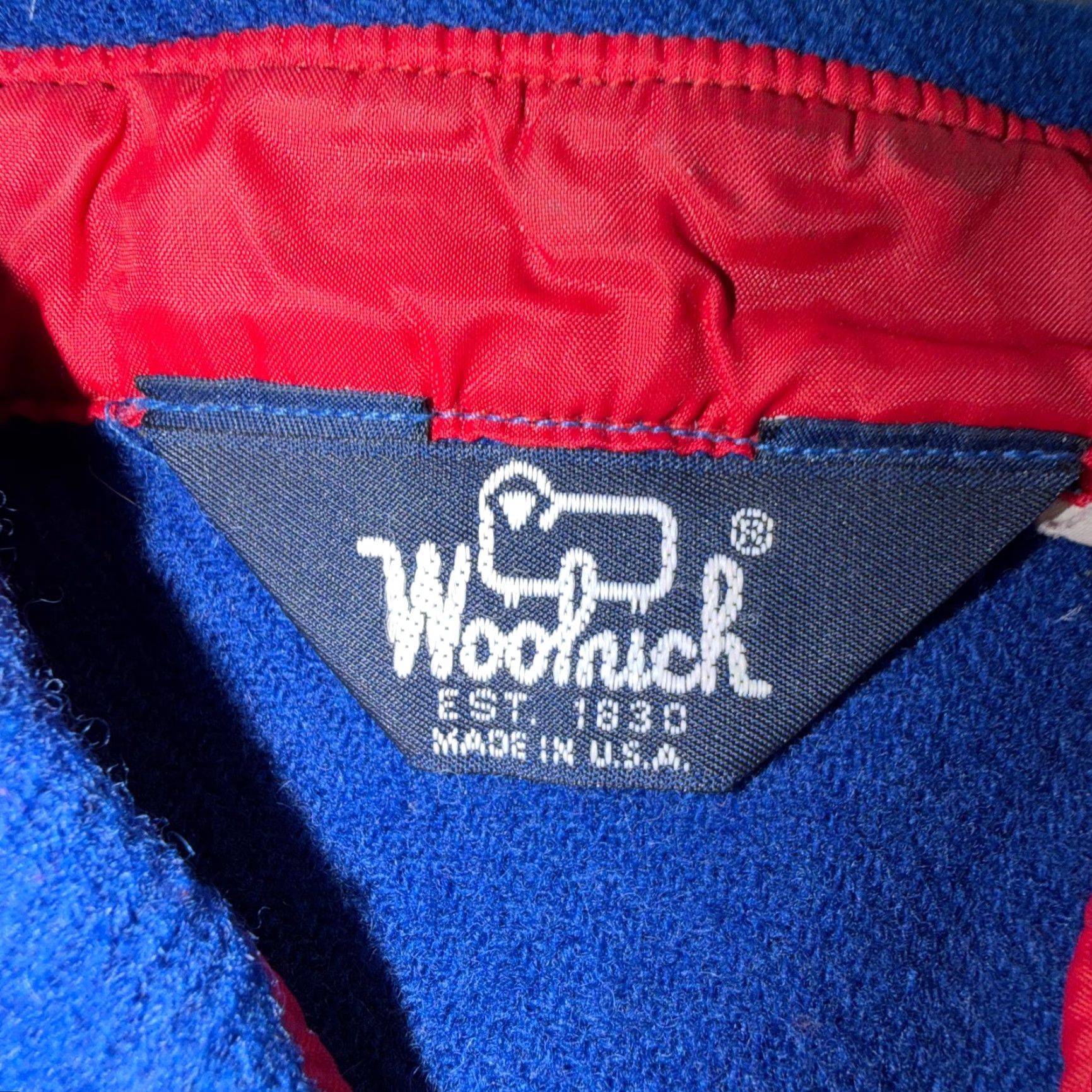 Vintage VTG Woolrich Button-Front Shirt Jacket Men M Plaid Blue Wool Flannel 70s 80s USA Size US M / EU 48-50 / 2 - 6 Thumbnail