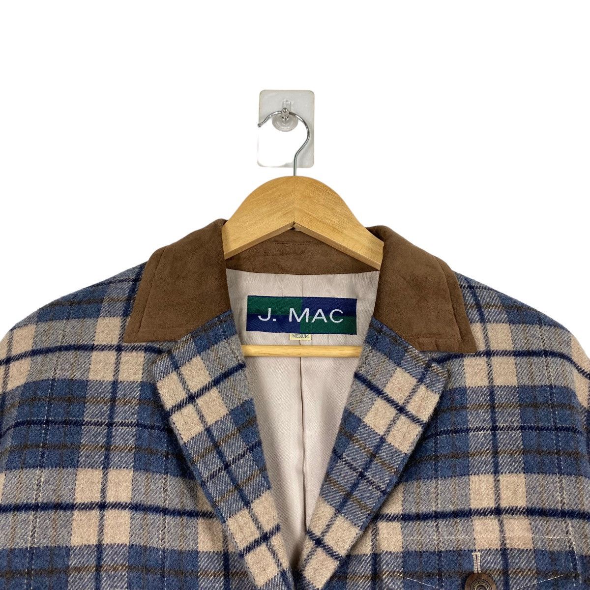 Japanese Brand J.MAC WOOLEN PLAID COAT JACKET Size US L / EU 52-54 / 3 - 4 Thumbnail