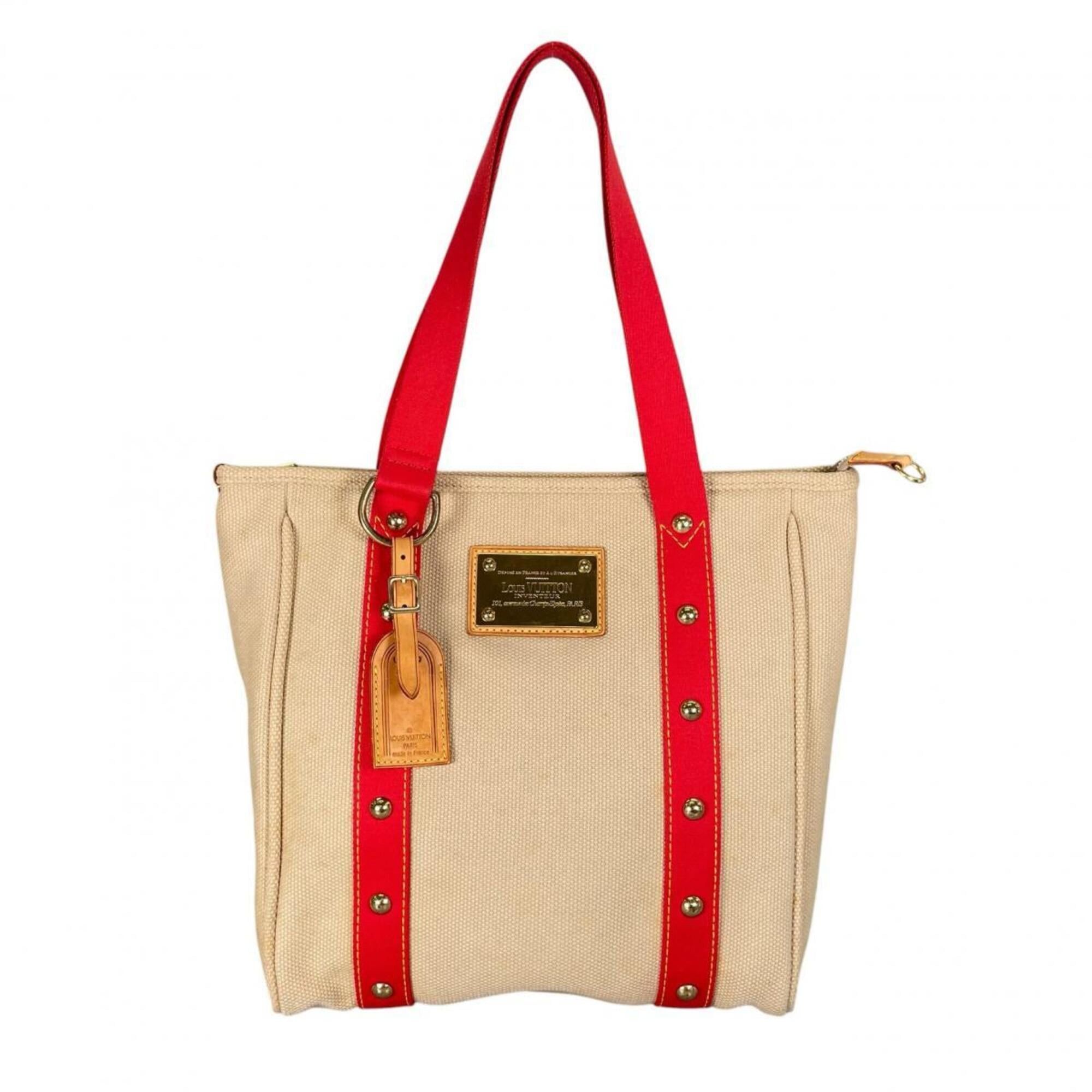 Louis Vuitton Louis Vuitton Cabas MM Antigua Canvas Tote Bag M40035 Beige Size ONE SIZE - 1 Thumbnail