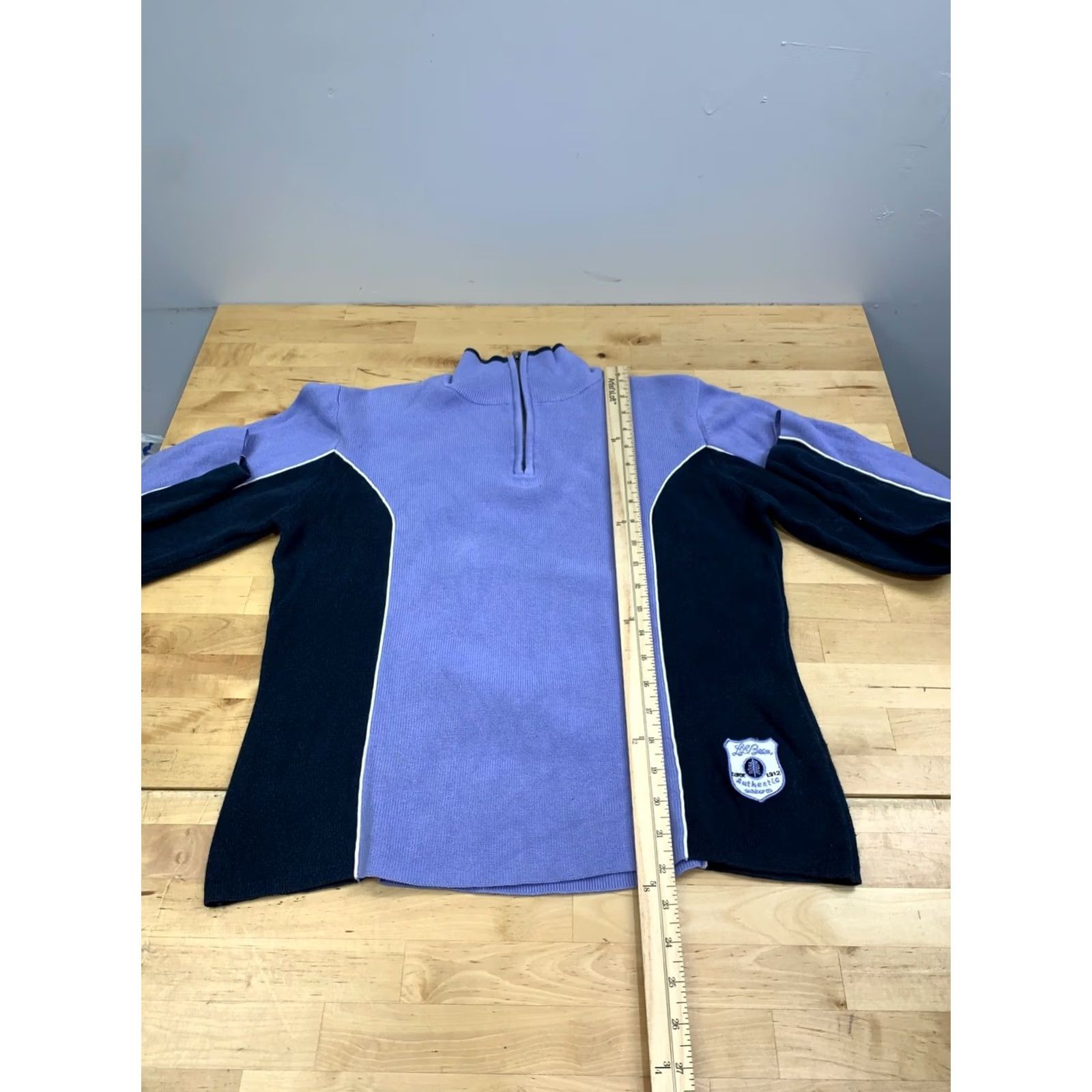 Vintage VINTAGE LL Bean Women L Purple 1/4 Zip Fleece Casual Outdoor Pullover Sweatshirt Size L / US 10 / IT 46 - 5 Thumbnail