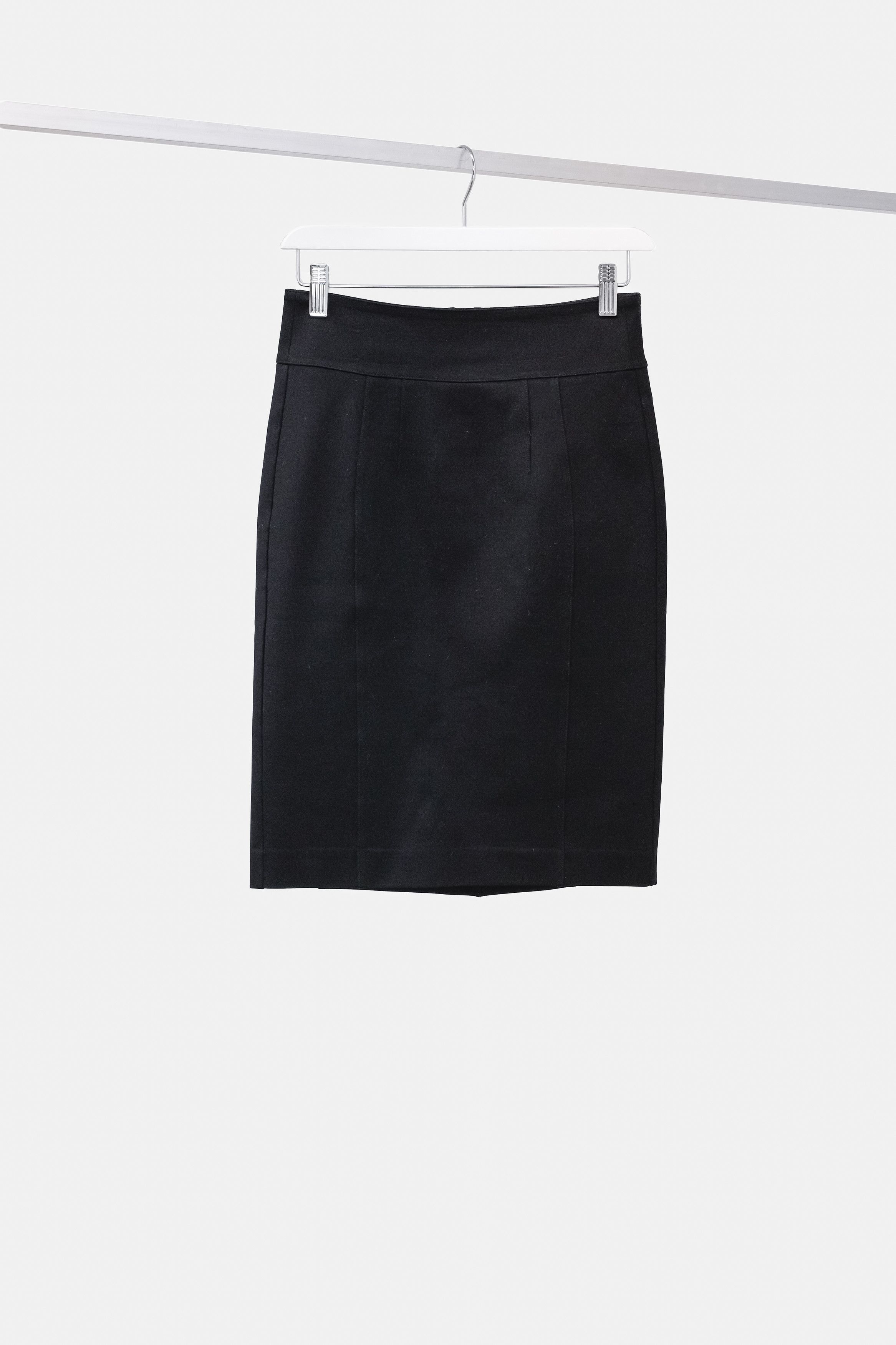 image of Burberry Black Stretch Pencil Skirt, Women's (Size 26)