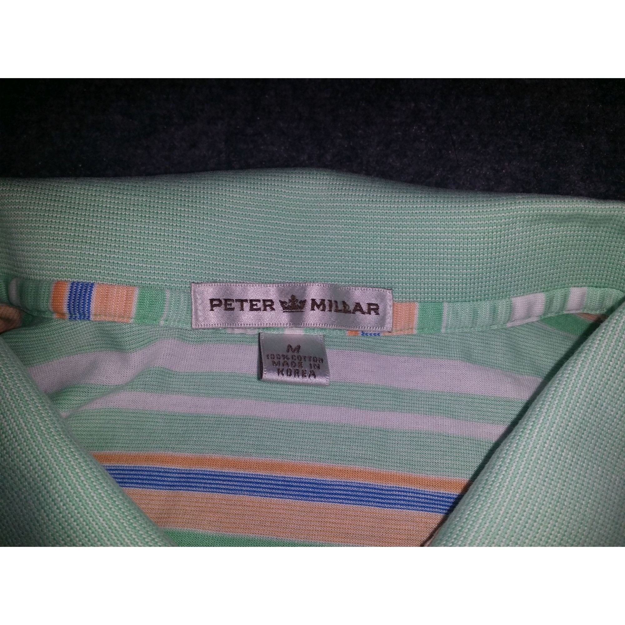 Peter Millar Peter Millar Polo Men Sz M Striped Cotton Golf Casual Sports Size US M / EU 48-50 / 2 - 7 Thumbnail