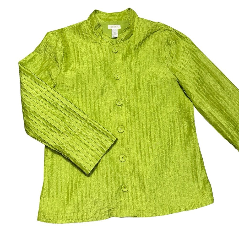 Chicos Chico's Luxe Lolyta Neon Green Jacket Size 1 US M Size M / US 6-8 / IT 42-44 - 5 Thumbnail