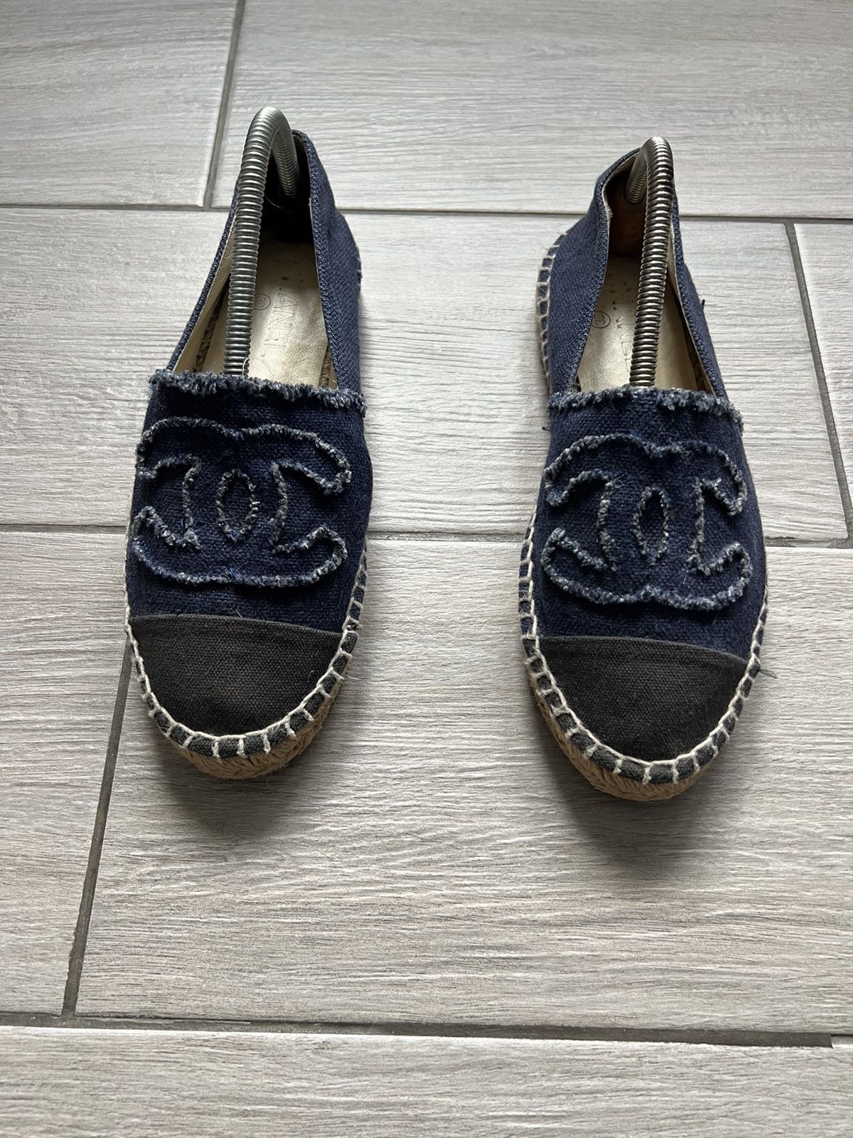 Chanel Chanel Navy Blue/Black Denim and Canvas Size US 6 / IT 36 - 2 Thumbnail