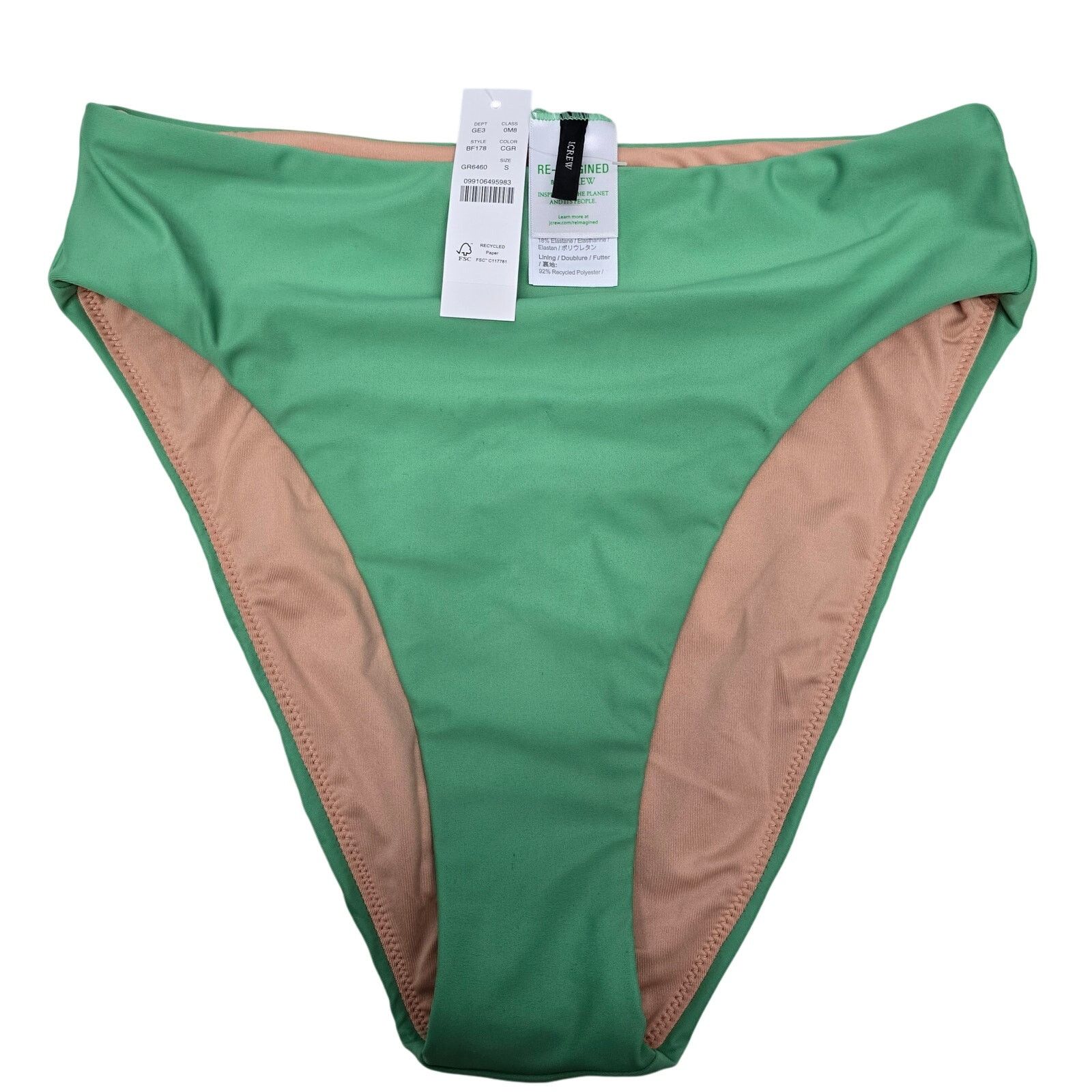 J.Crew NWT J Crew High Rise Moderate Coverage Bikini Bottom S BF178 Size ONE SIZE - 4 Thumbnail