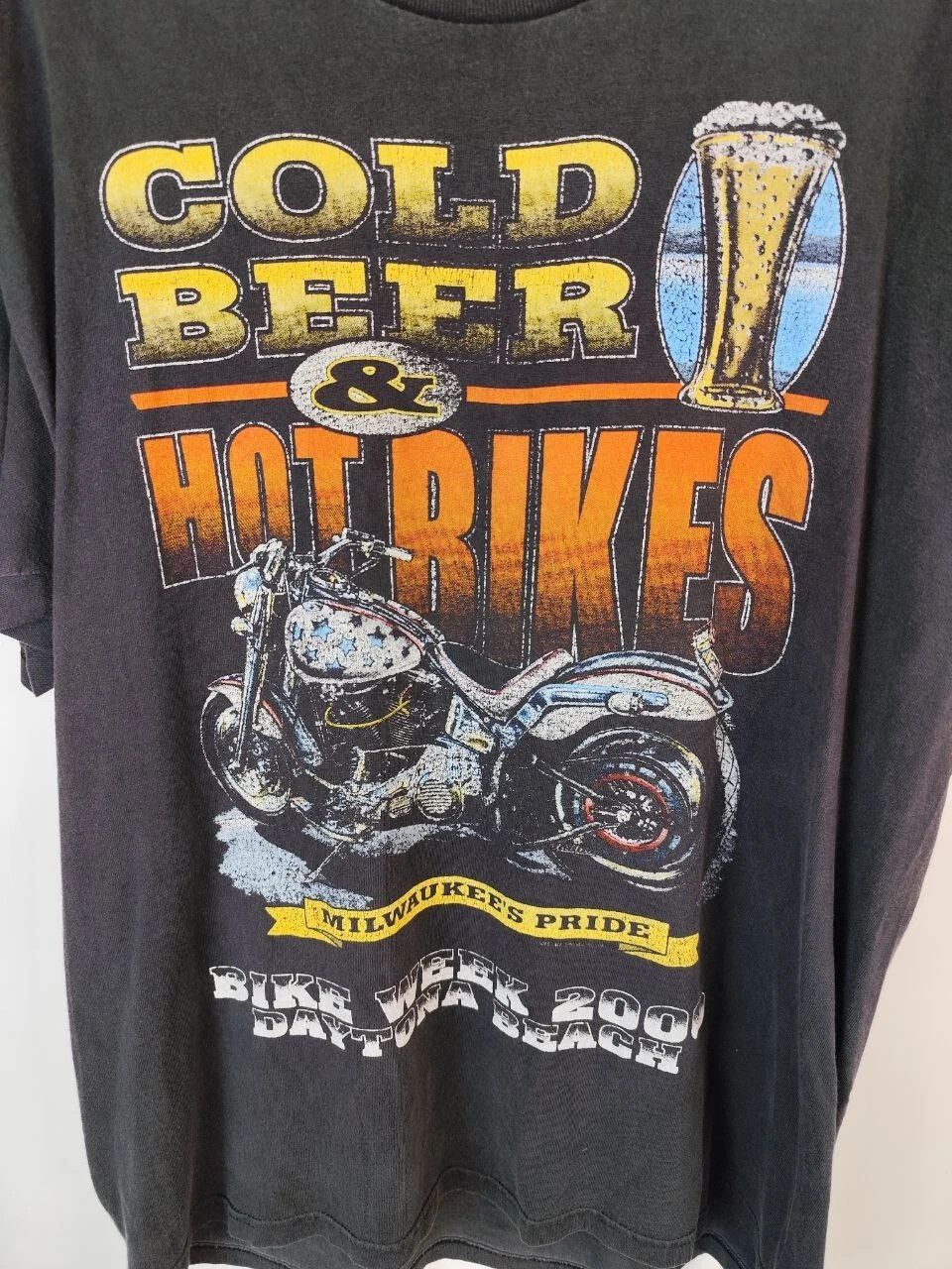 Other VIntage Hot Bikes and Cold Beer Tee t-shirt Size XL Size US XL / EU 56 / 4 - 3 Thumbnail