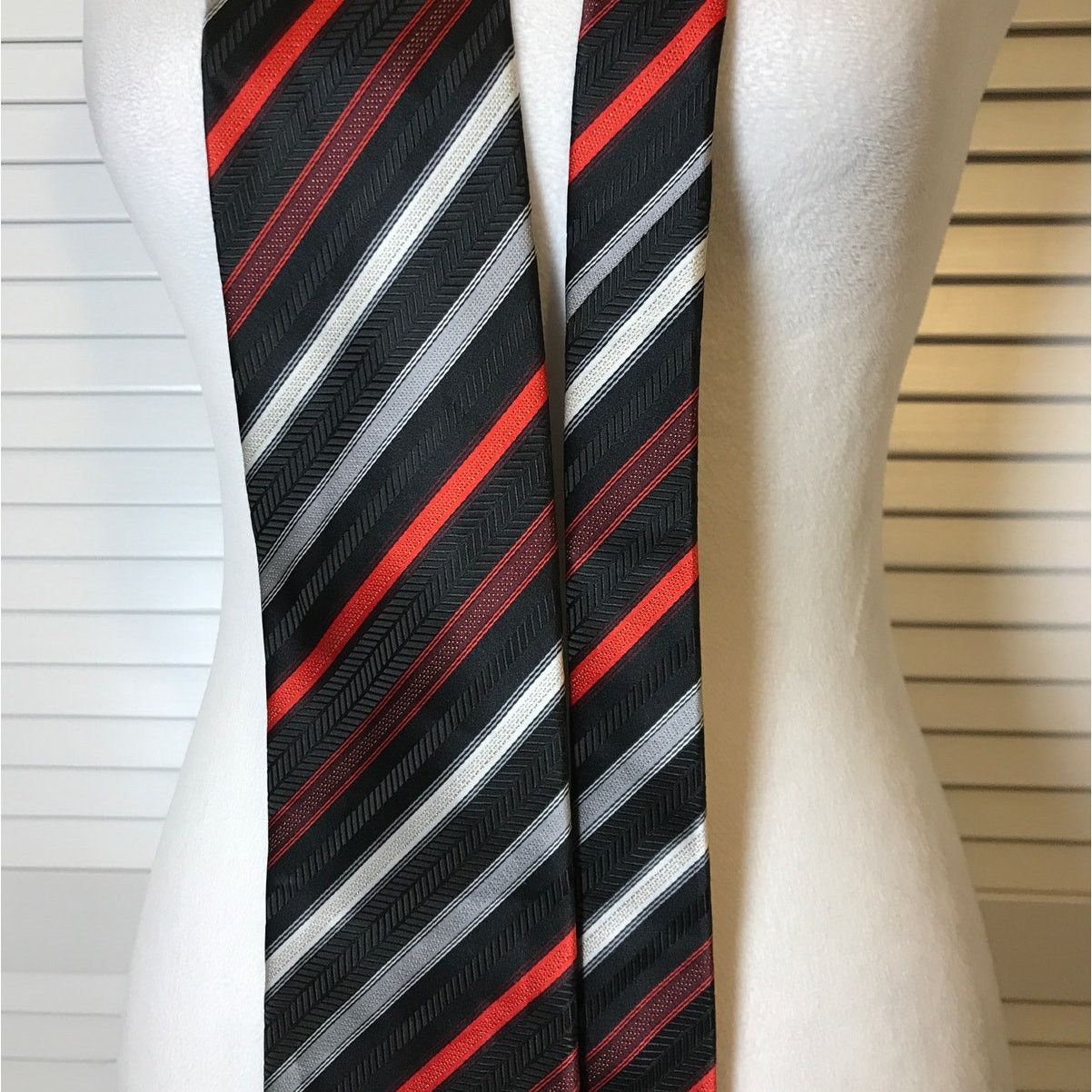 George George Bold Striped Classic Wide Mens Necktie Size ONE SIZE - 3 Thumbnail