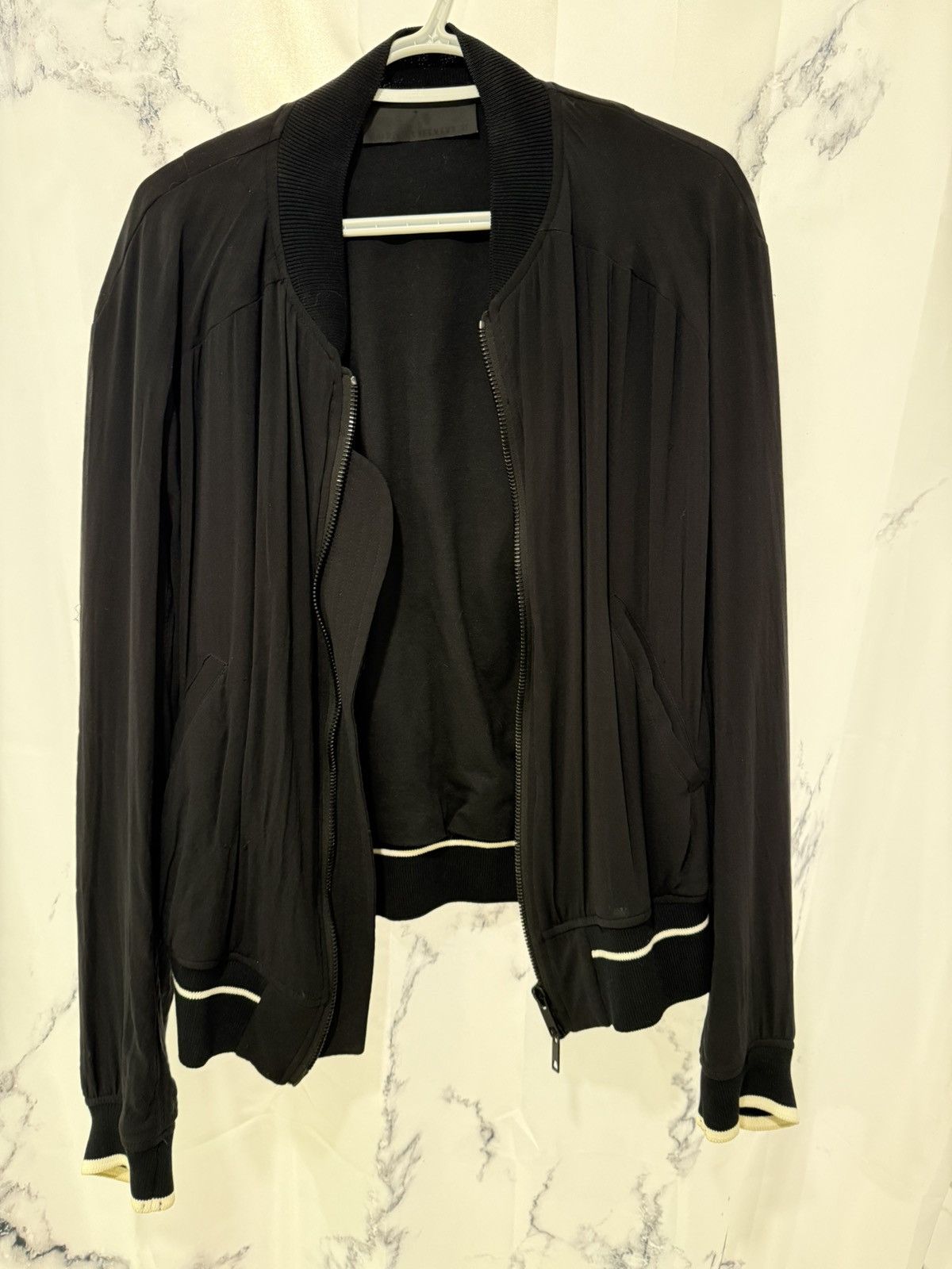 Haider Ackermann Haider Ackermann Black Silk Bomber Size US M / EU 48-50 / 2 - 1 Thumbnail