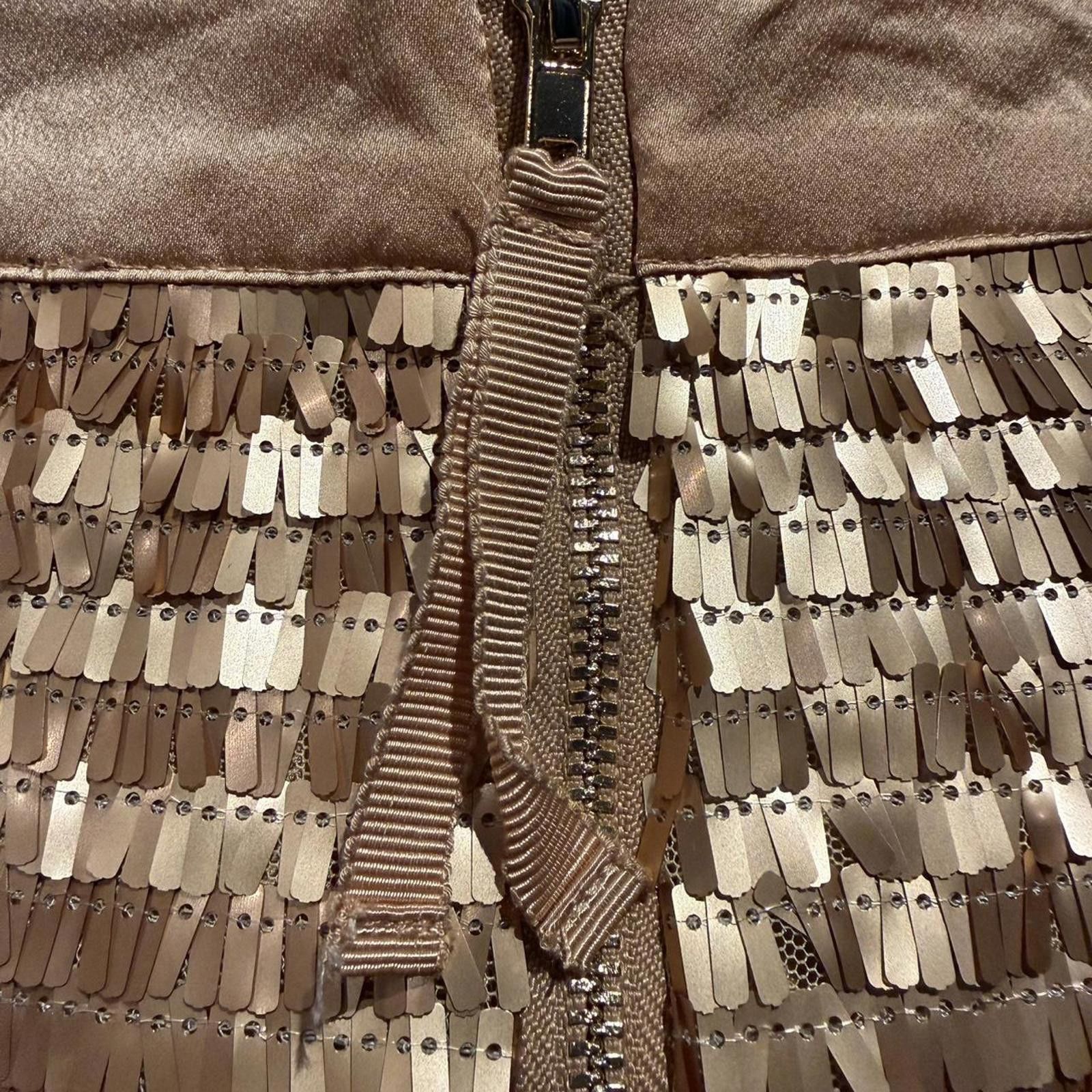 Elie Tahari Elie Tahari Women's Gold Sequin Skirt Size 10 Size 32" / US 10 / IT 46 - 3 Thumbnail