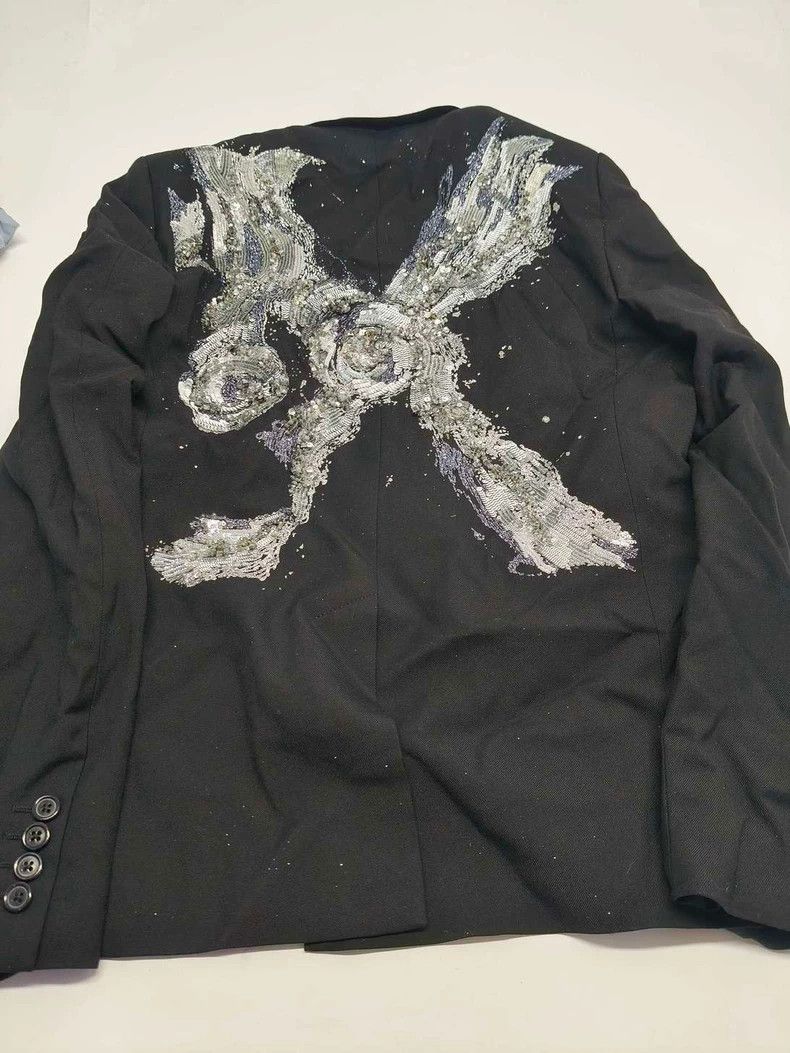 Saint Laurent Paris Saint laurent paris 15ss Scale Crystal Diamond Dayi blazer Size 46R - 2 Thumbnail