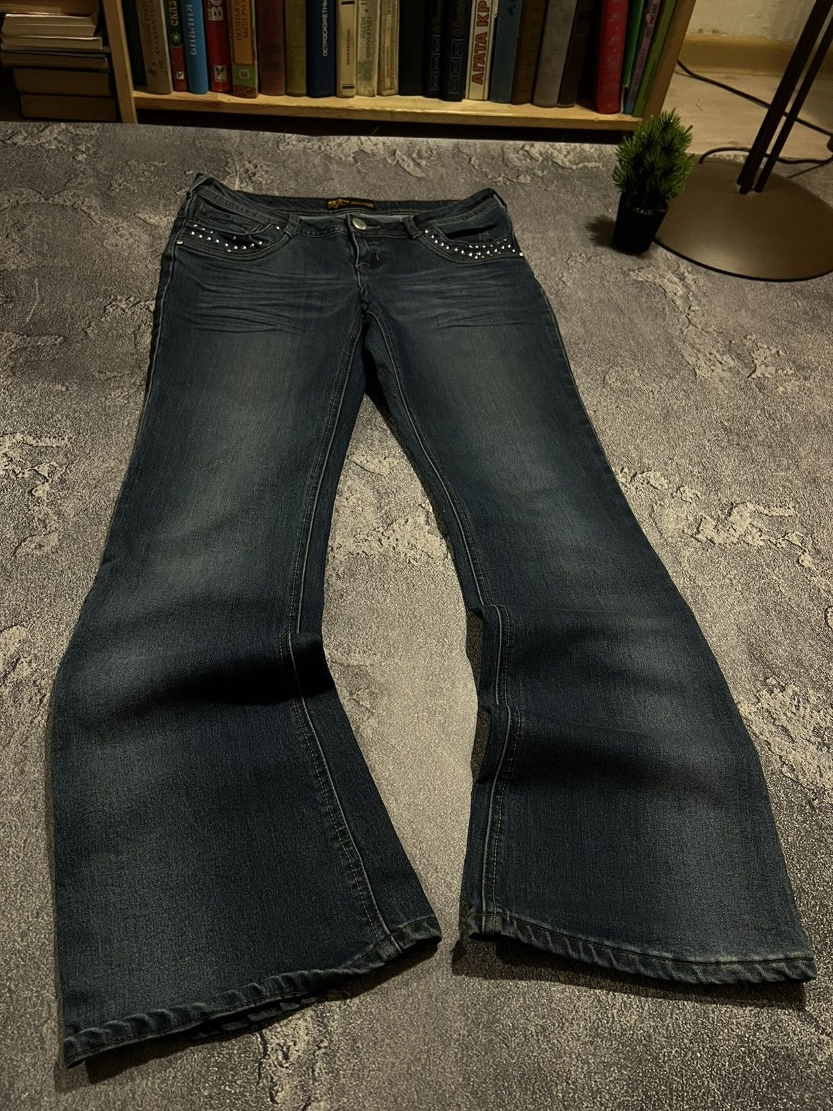 Japanese Brand RARE Number Nine Style / Glamour Flared Y2K With Glitter Size US 32 / EU 48 - 1 Thumbnail