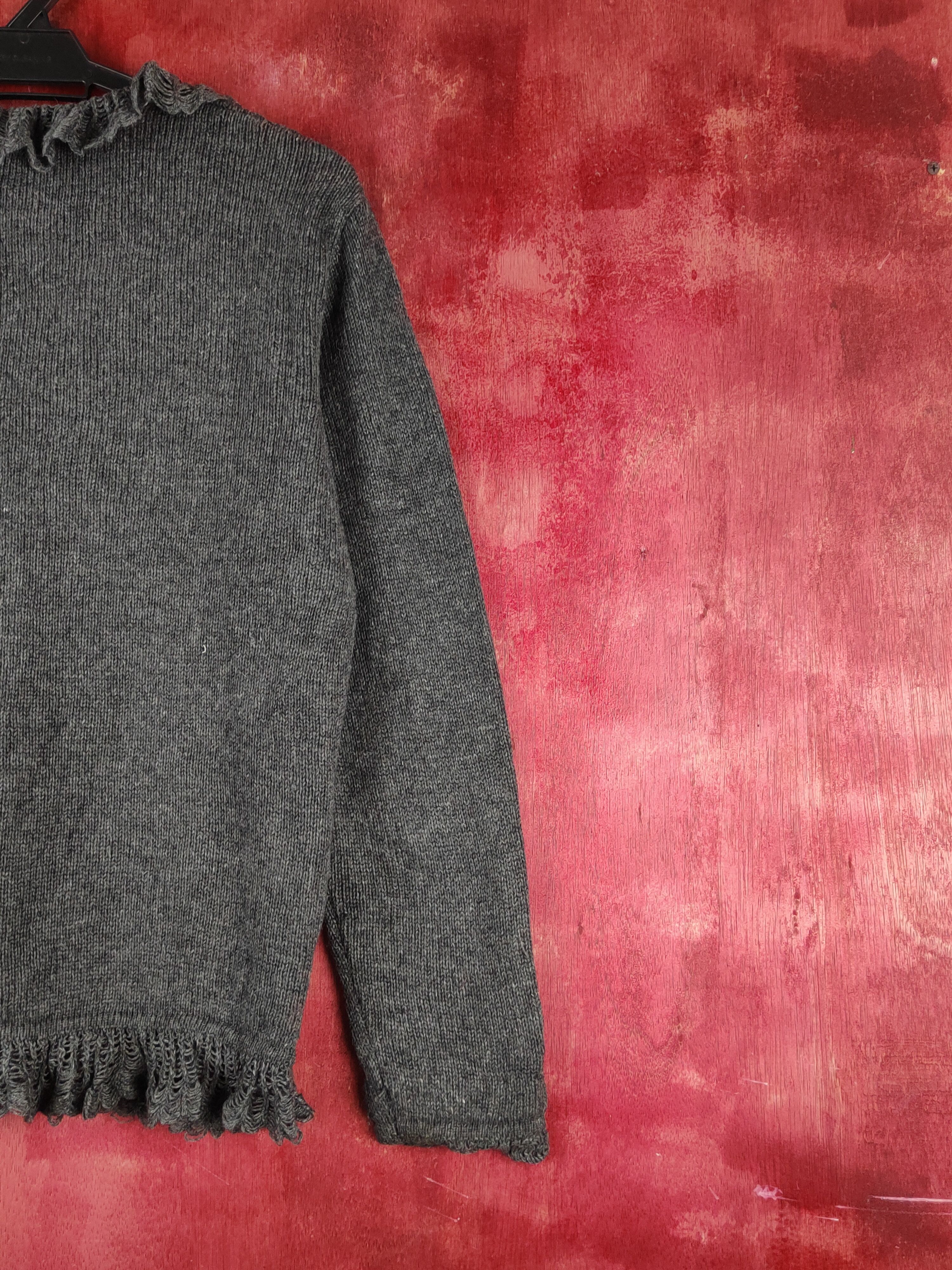 Japanese Brand Kh Dark Gray vintage Knitwear Cardigan #S2379 Size L / US 10 / IT 46 - 9 Thumbnail