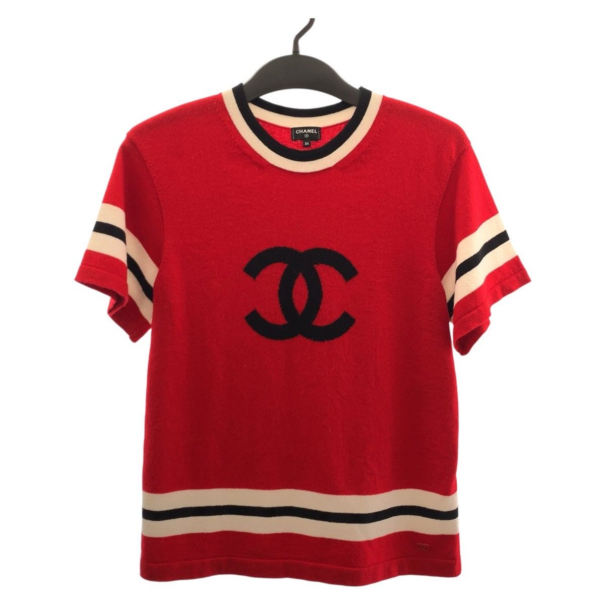 Chanel Chanel Chanel Coco Mark Cashmere Knit T-shirt Others Tops P77451K11189 DUTY FREE for USA Size ONE SIZE - 1 Thumbnail
