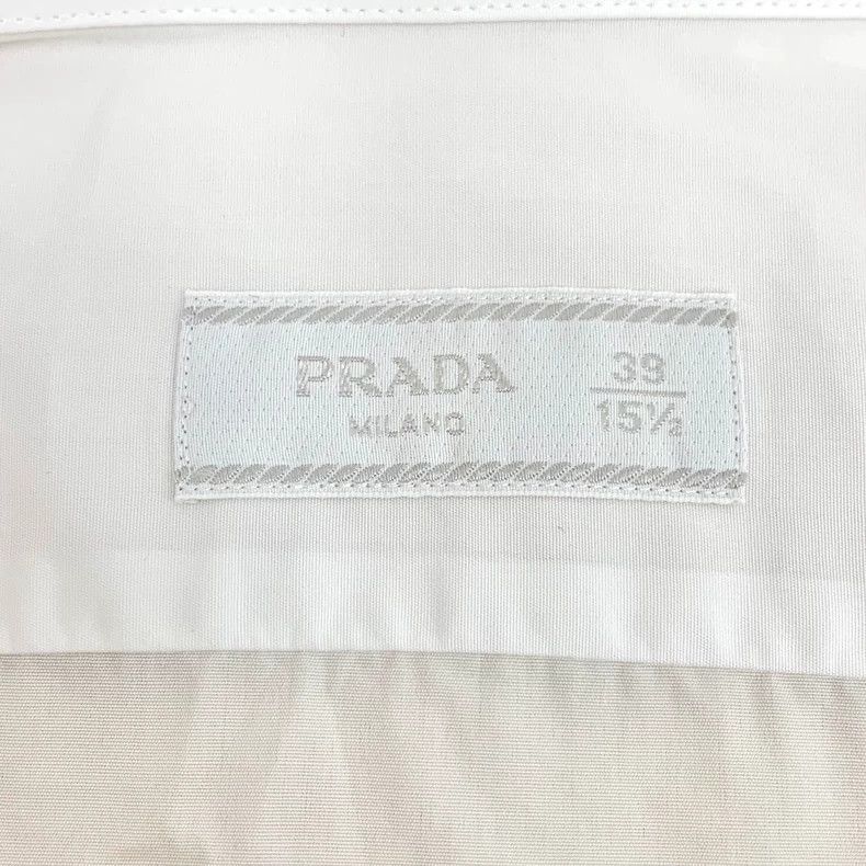 Prada Prada Size39 24 white cotton lapel single-breasted long-sle Size US XXS / EU 40 - 5 Thumbnail