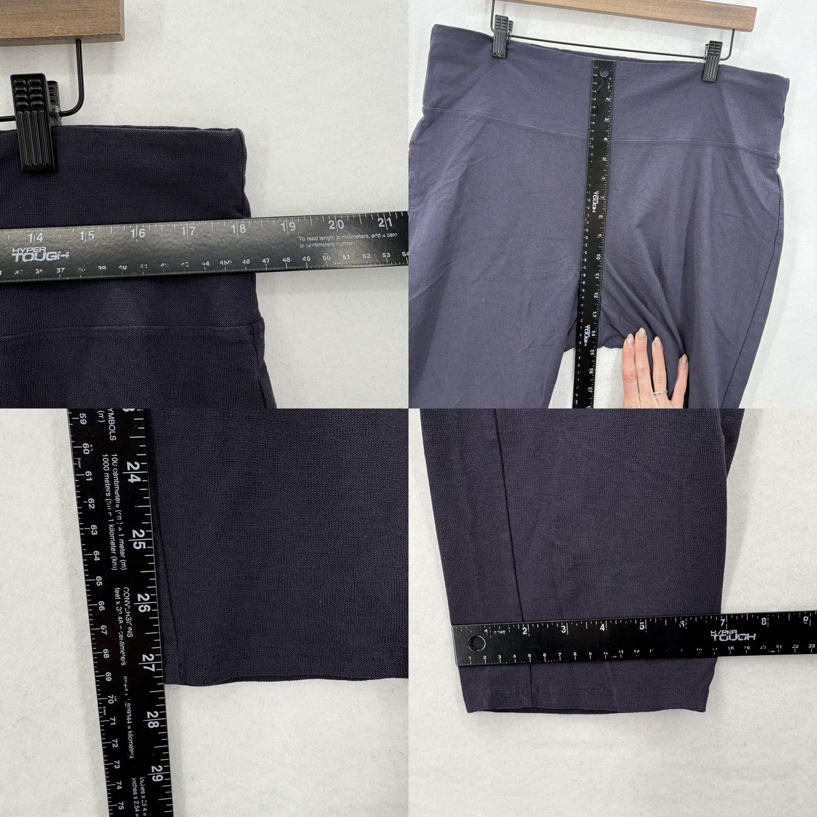 Eileen Fisher Eileen Fisher Ponte Ankle Pants Womens XL Blue Tapered Pull On Stretch Casual Size 40" / US 18 - 8 Thumbnail
