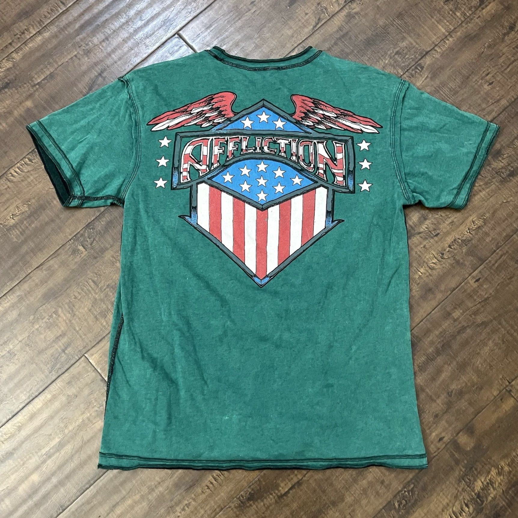 Affliction VINTAGE Affliction T-Shirt Men Large Crew Neck Graphic Skull USA 2000s Retro Gothic Metal Size US L / EU 52-54 / 3 - 4 Thumbnail