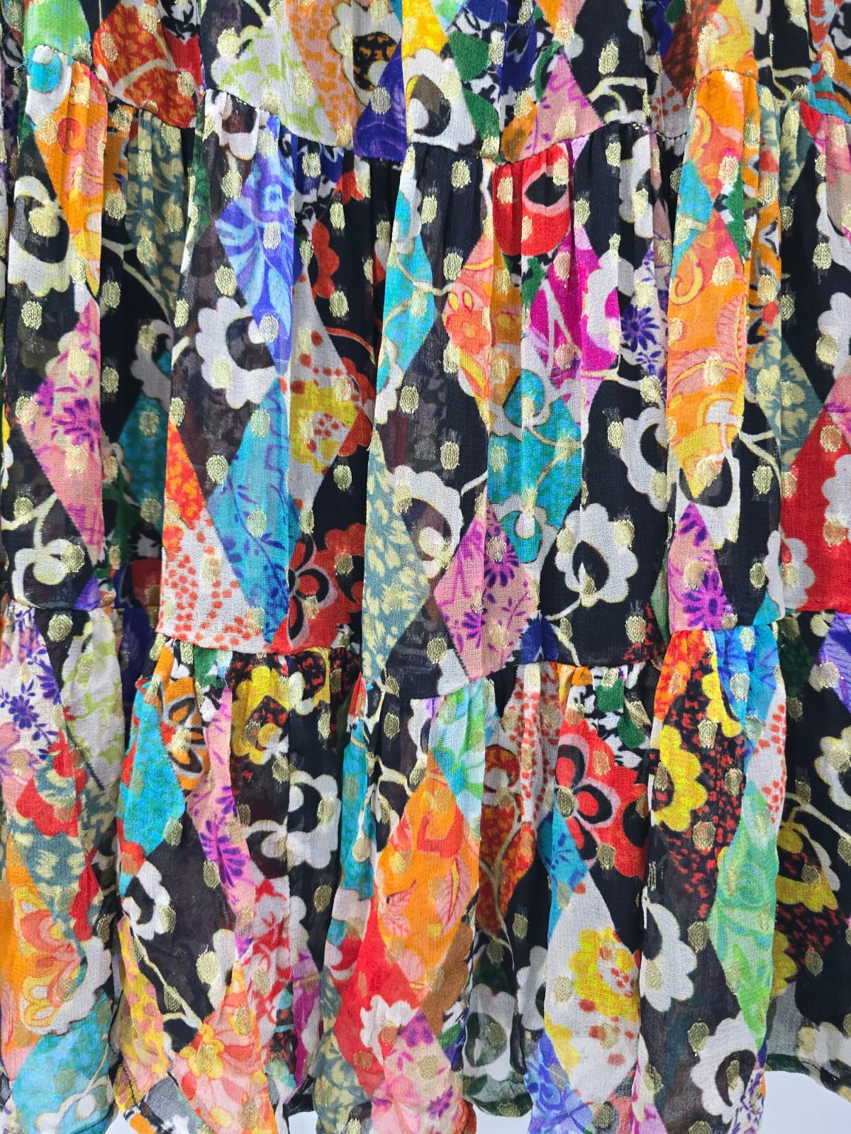 RIXO RIXO Maya Patchwork Maxi Dress Size M / US 6-8 / IT 42-44 - 5 Thumbnail