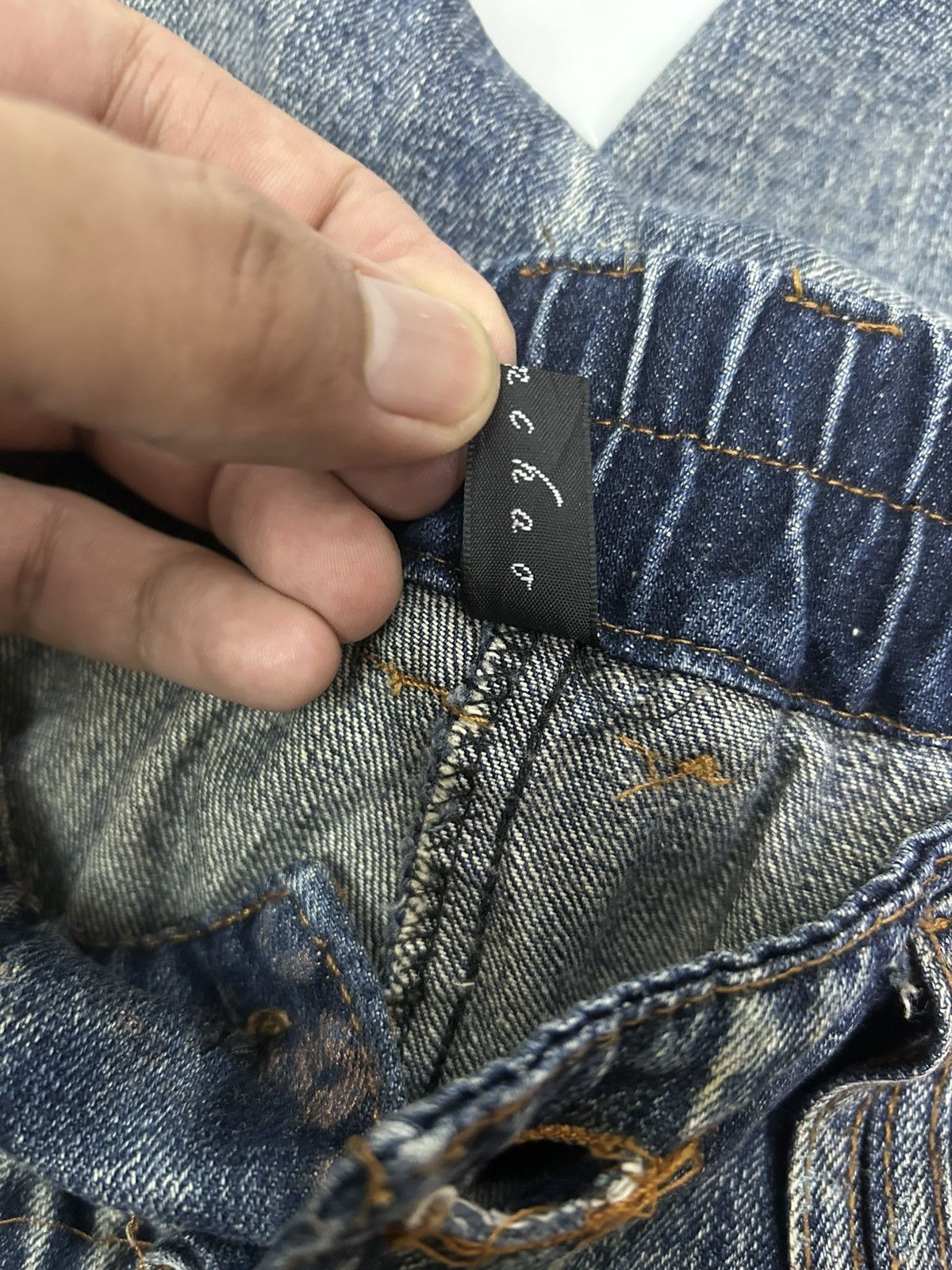 Japanese Brand Vintage Y2K Japanese Sick Artwork Denim Double Layer Jeans Size US 28 / EU 44 - 19 Thumbnail