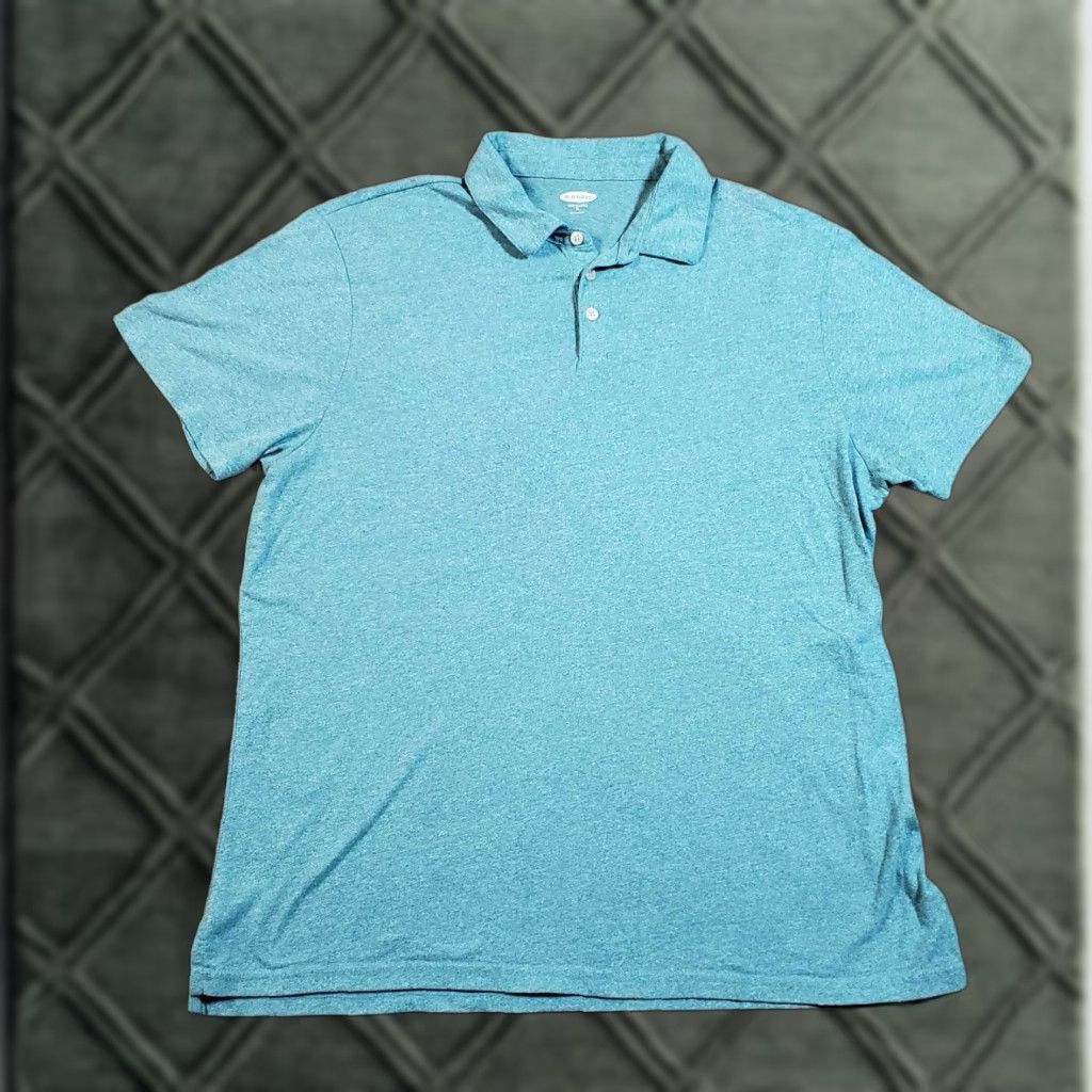 Old Navy Old Navy Polo Shirt Mens XL Short Sleeve Solid Blue Cotton Blend Knit Polo Shirt Regular Fit Mens XL Blue Polo Shirt Size US XL / EU 56 / 4 - 1 Thumbnail