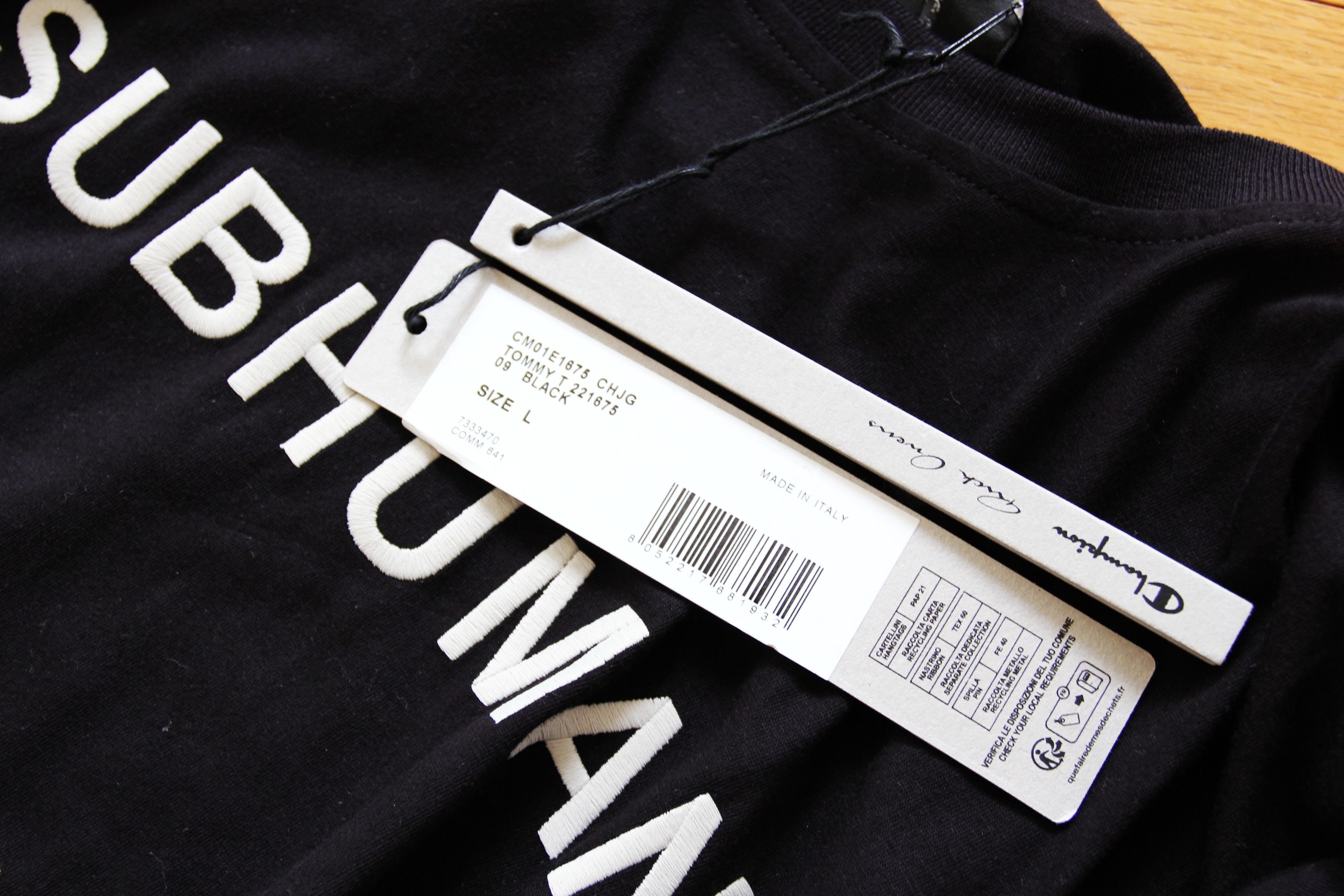 Champion × Rick Owens BNWT SS25 RICK OWENS x CHAMPION TOMMY T TSHIRT L Size US L / EU 52-54 / 3 - 8 Thumbnail