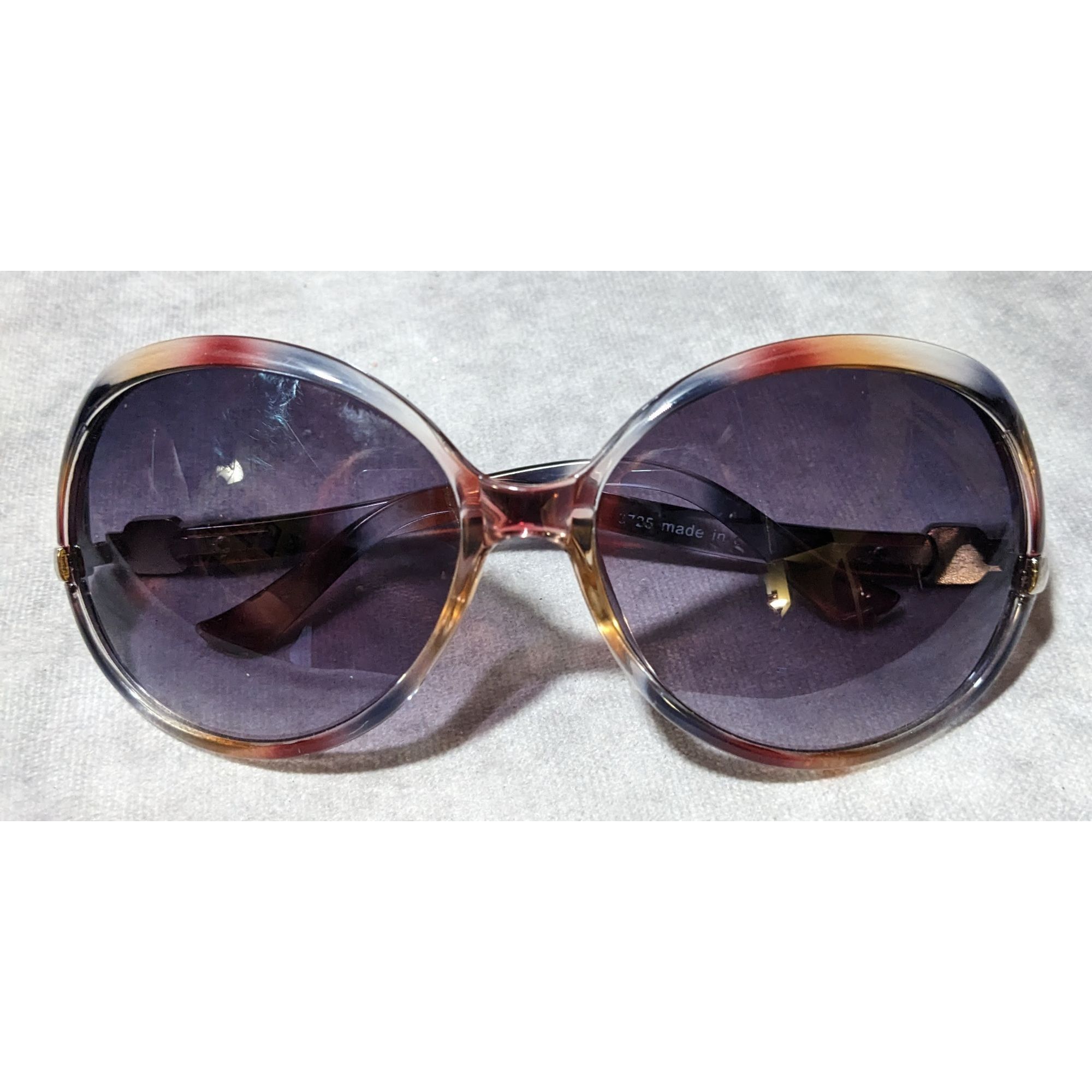 Other Vintage Baskin Bros. Mottled Red Black And Clear Sunglasses Size ONE SIZE - 6 Thumbnail
