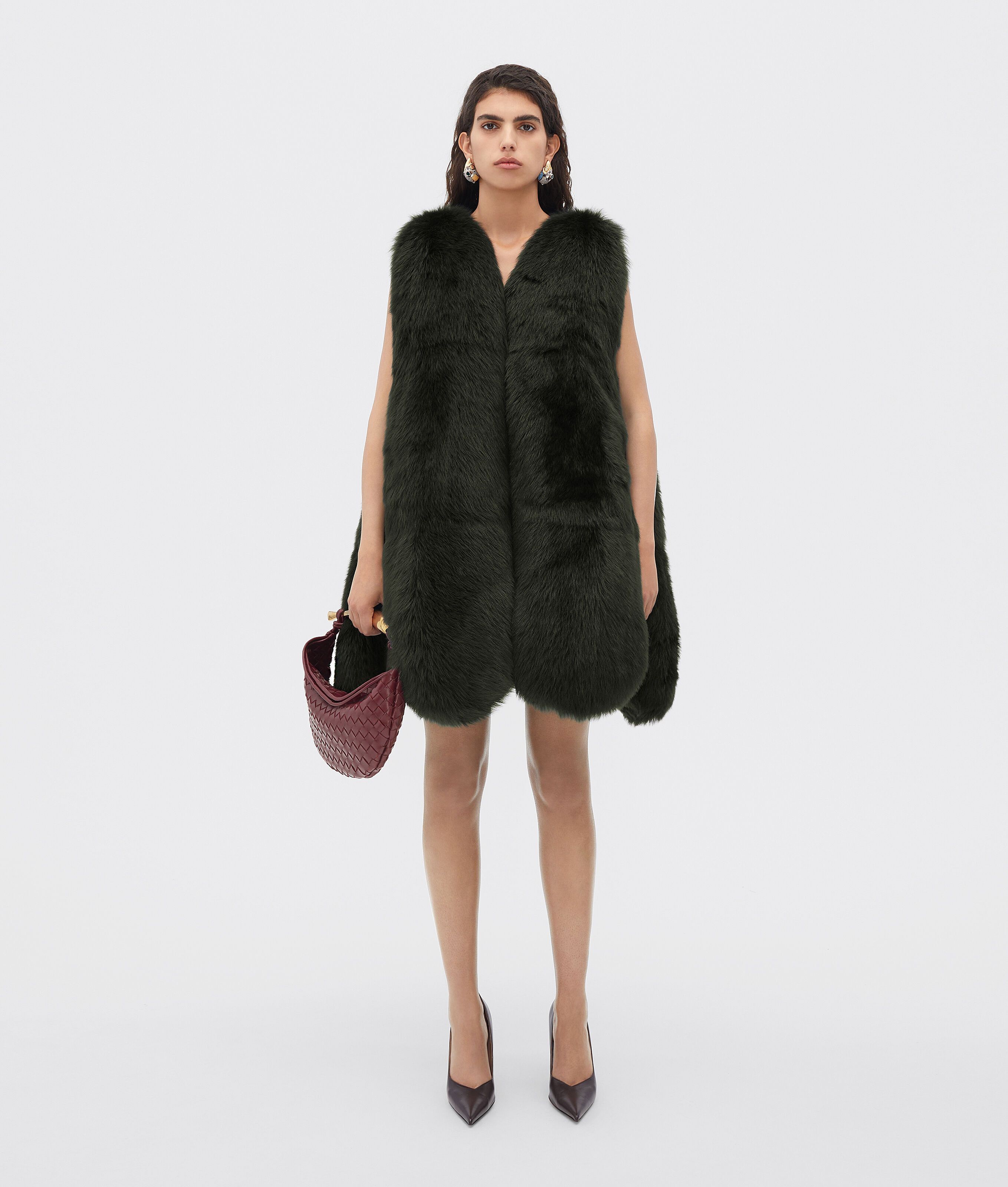 Bottega Veneta o1w1db10825 Shearling Padded Gilet in Camping Size M / US 6-8 / IT 42-44 - 1 Preview
