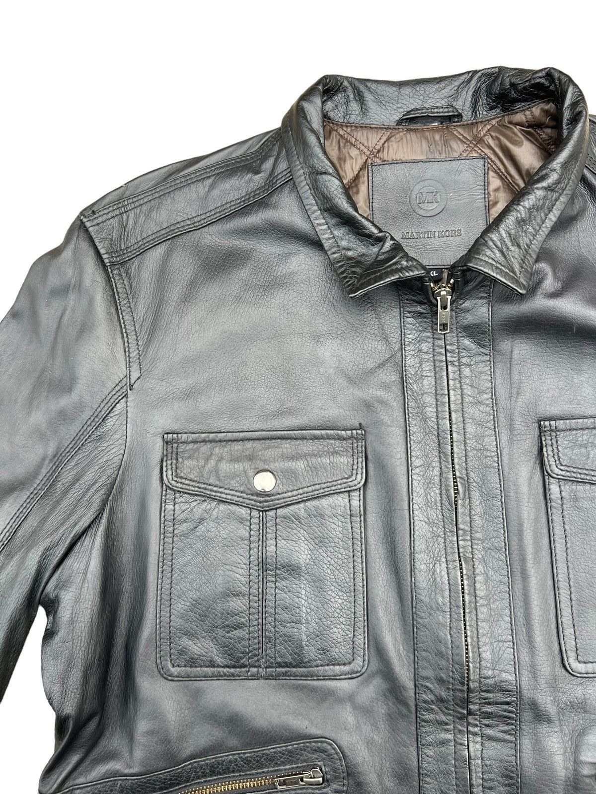 Other Martin Kors MK Napa Leather Lined Coat Jacket Size US XL / EU 56 / 4 - 4 Thumbnail