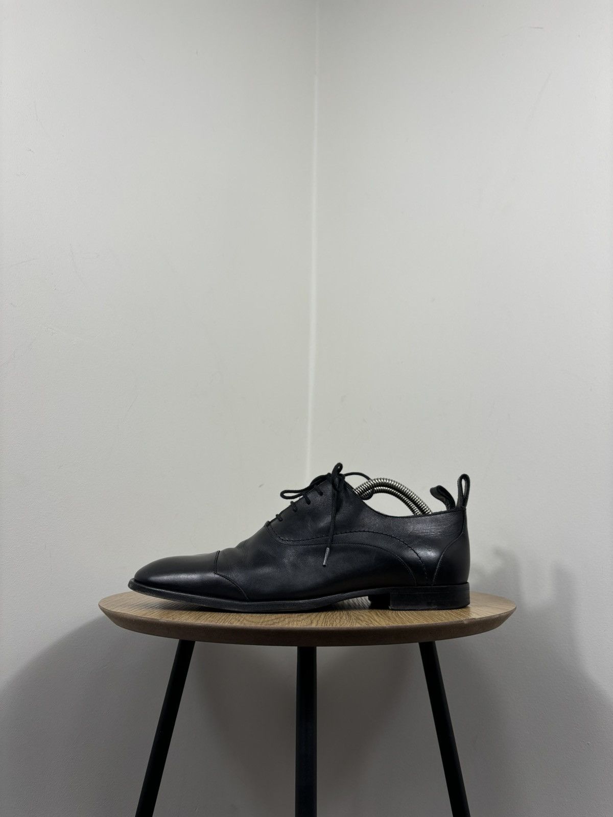 Bally Bally Andreos Men’s Cap Toe Dress Black Leather Derby Shoes Size US 8 / EU 41 - 10 Thumbnail