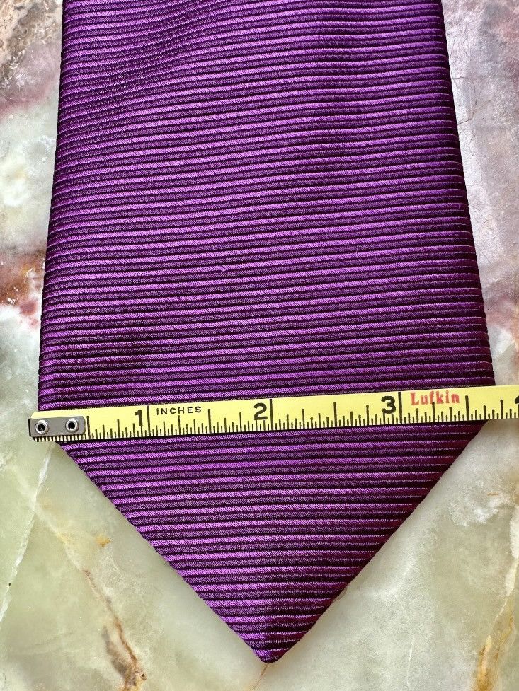 Bullock & Jones VINTAGE Y2K 2000s BULLOCK & JONES SILK NECKTIE TIE PURPLE Size ONE SIZE - 6 Thumbnail