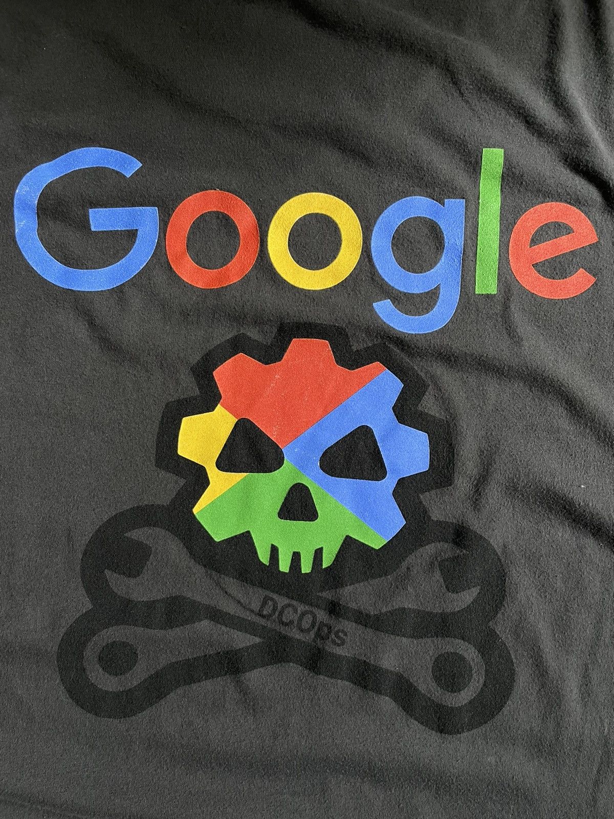 Vintage Humor Y2K Google Vintage DC Operations T-Shirt Skull Printed Size US XL / EU 56 / 4 - 7 Thumbnail