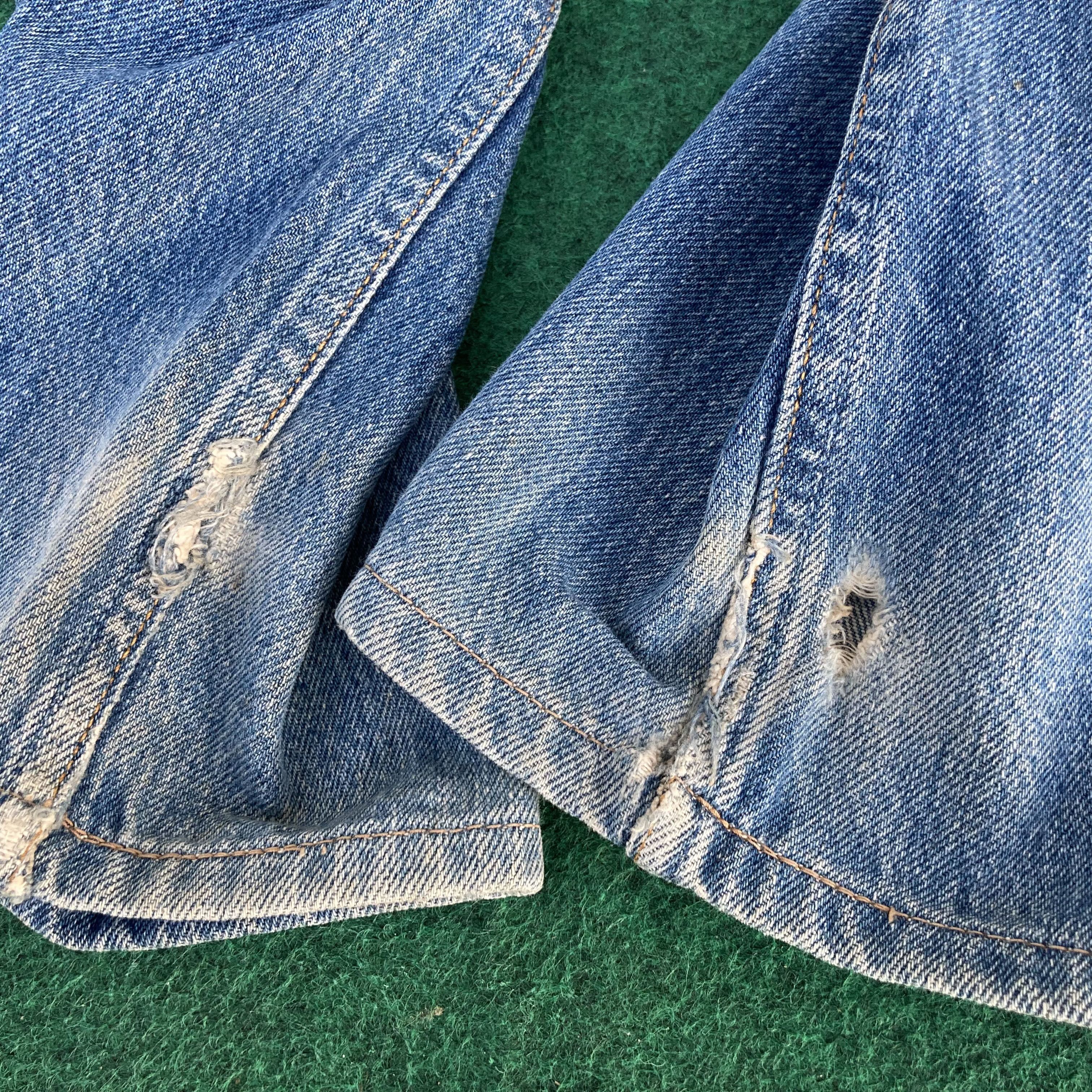 Levi's × Vintage Vtg Levis 501 Faded Blue Sz 30 Punk Grunge Jeans Size US 30 / EU 46 - 11 Thumbnail