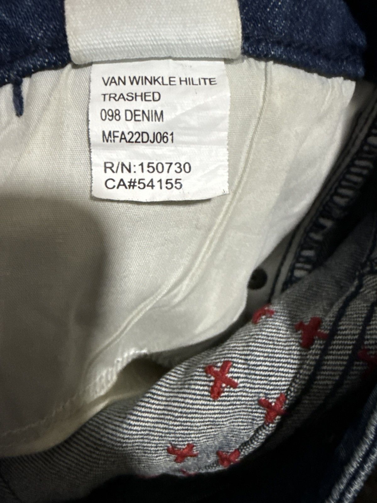 Ksubi Ksubi Van Winkle Style Hilite Trashed Blue Denim Size US 33 - 3 Thumbnail