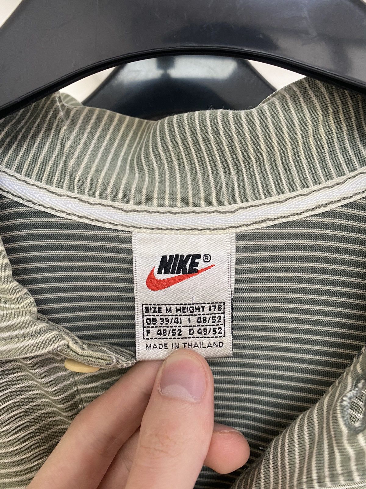 Nike × Vintage Vintage 90s Nike Court Tennis Agassi Stripes Polo Shirt Size US M / EU 48-50 / 2 - 7 Thumbnail