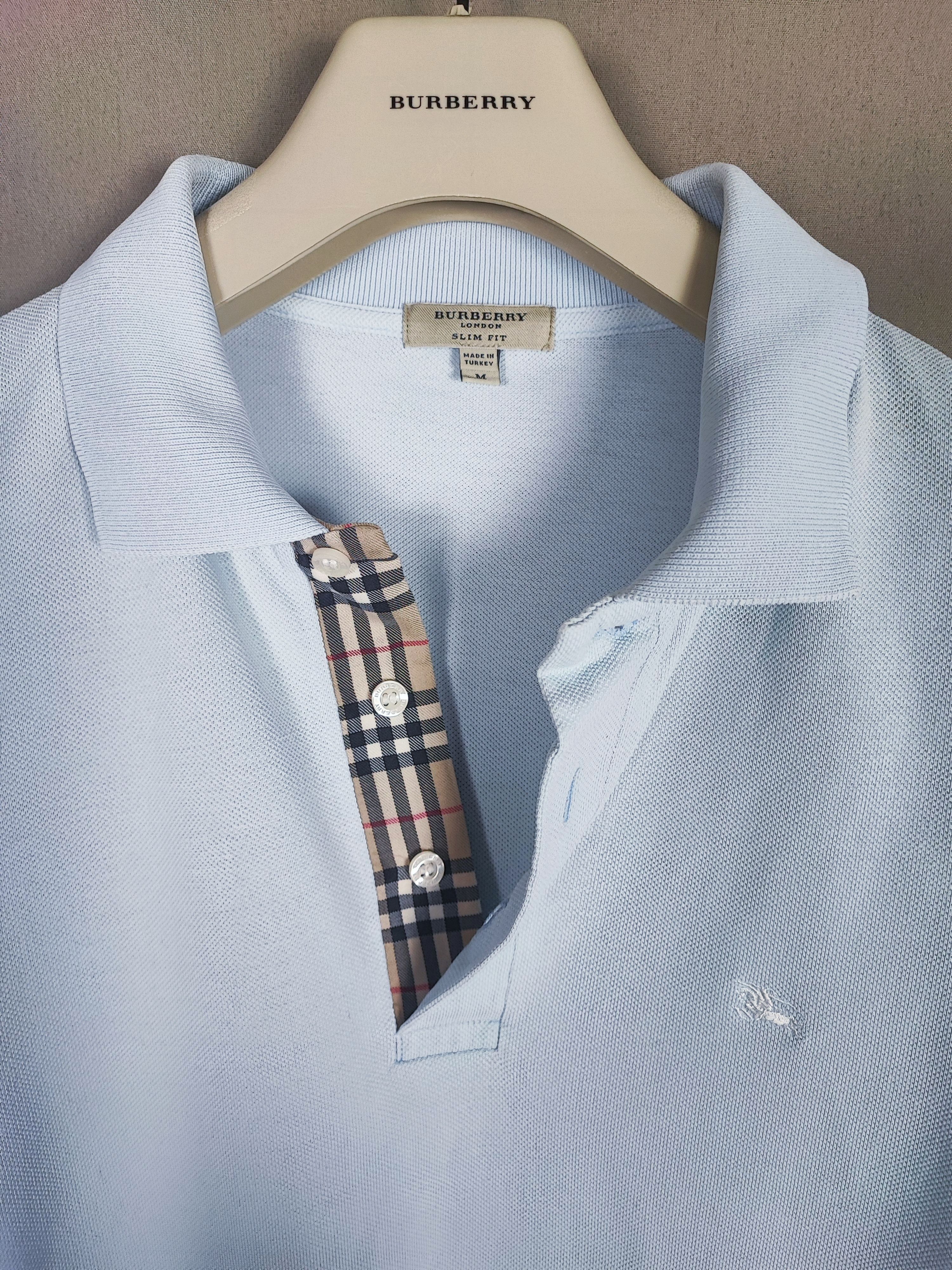 Burberry 🔥 Burberry Polo size M blue🔥 Size US M / EU 48-50 / 2 - 1 Thumbnail
