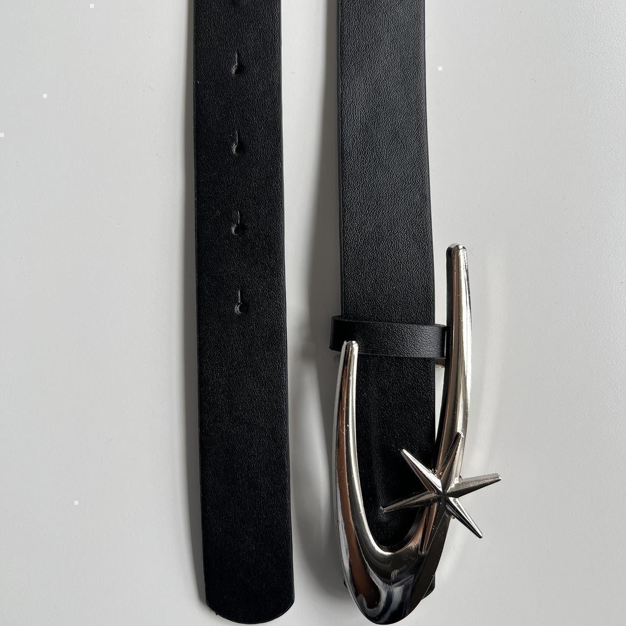 Japanese Brand y2k style chrome shooting star futuristic emblem grunge belt Size ONE SIZE - 3 Thumbnail