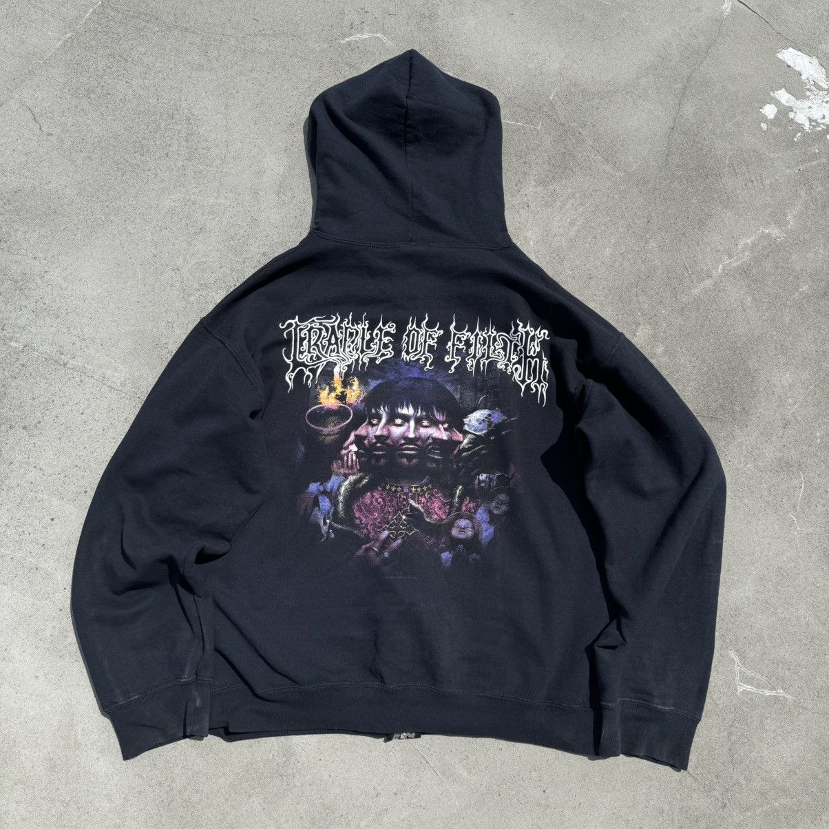 Band Tees Vintage Zip CRADLE OF FILTH GODSPEED THUNDER Metal Hoodie Size US M / EU 48-50 / 2 - 1 Thumbnail