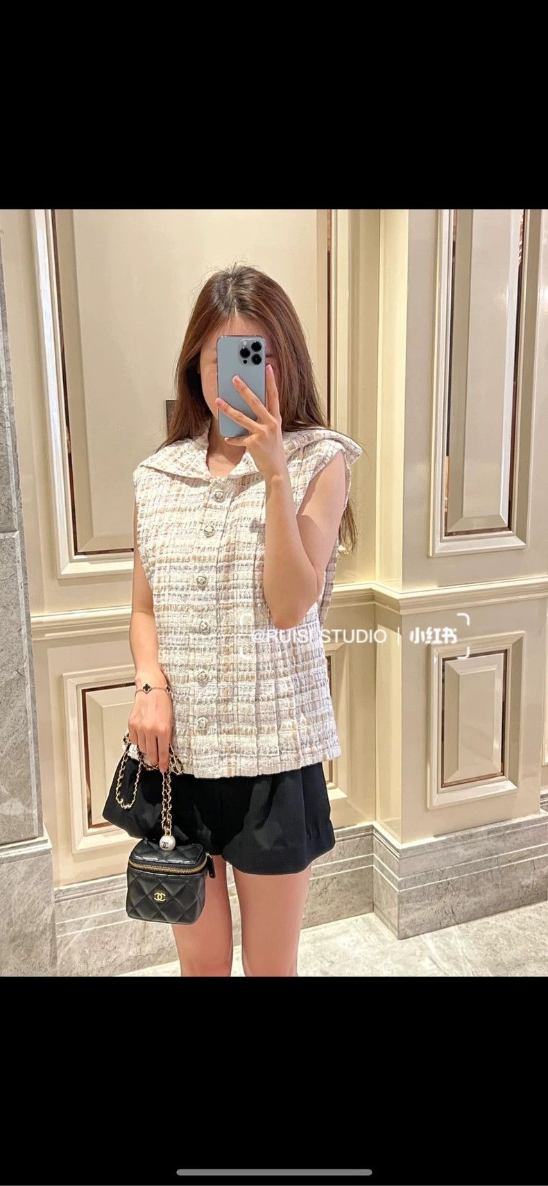 Chanel Chanel Light beige braided tweed heavy industry vest 2504-N Size XS / US 0-2 / IT 36-38 - 7 Thumbnail