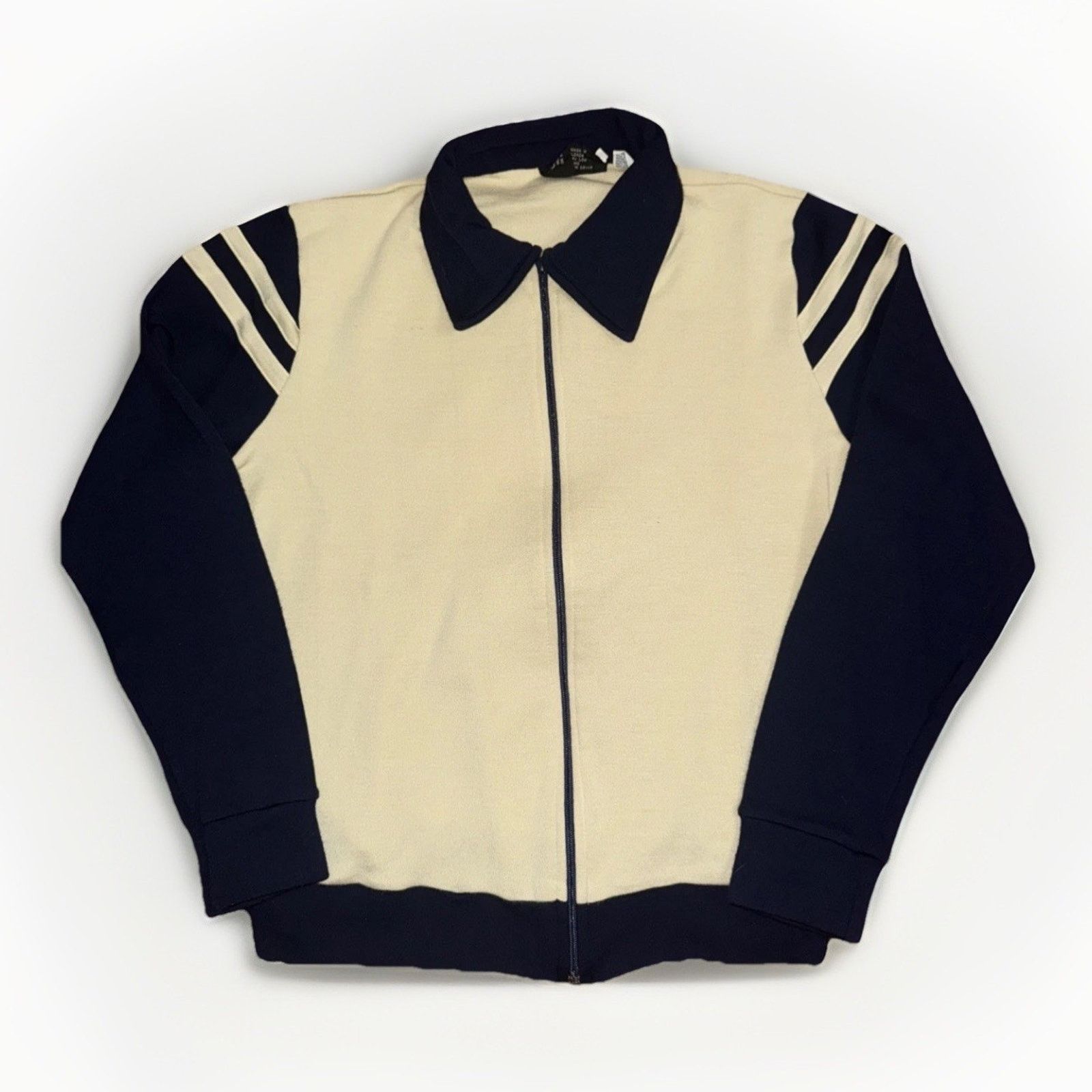 Vintage WIN Los Angeles Vintage Track Jacket Cream Navy Zip-Up M Size US M / EU 48-50 / 2 - 1 Thumbnail