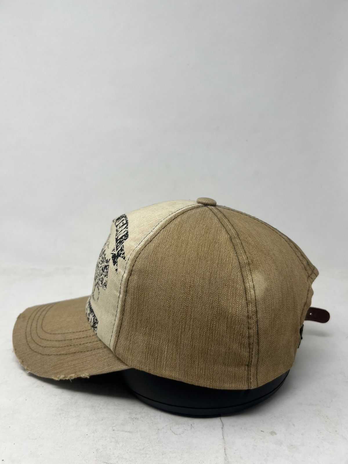 Japanese Brand U.S Western Frayed Beige Trucker Hat Size ONE SIZE - 2 Thumbnail
