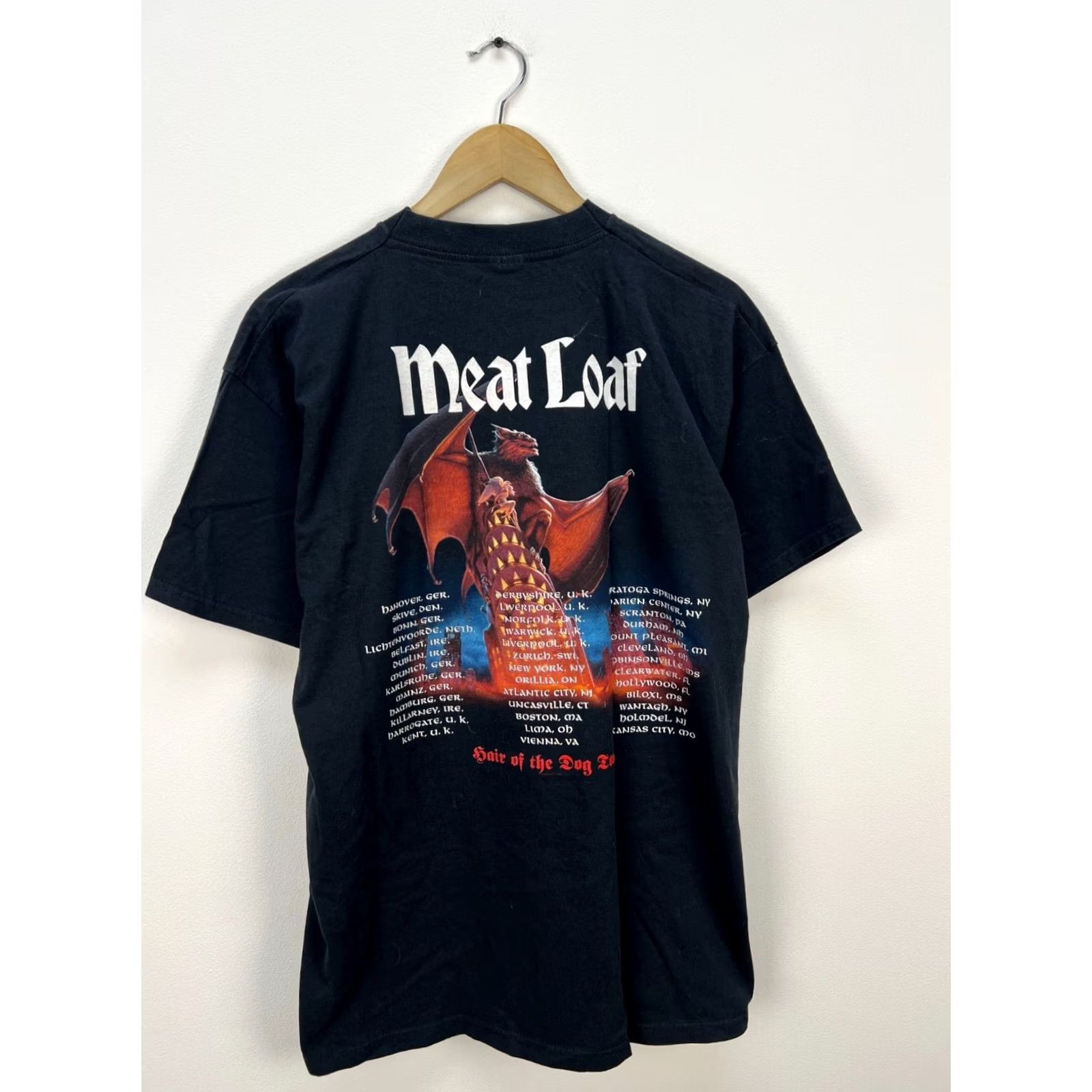 Fruit Of The Loom Meat Loaf 2005 Hair Of The Dog Tour T-Shirt Size XL Vintage Black Graphic Print Short Sleeve Crew Neck Mens XL Shirt Size US XL / EU 56 / 4 - 2 Thumbnail