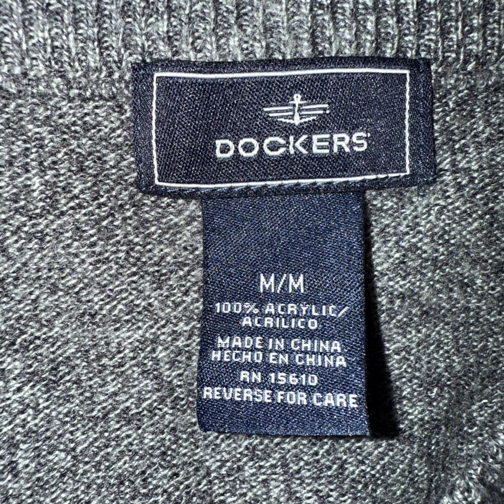 Dockers DOCKERS Pullover Knit Sweater Vest Men M Gray Argyle Diamond V-Neck Casual Business Size US M / EU 48-50 / 2 - 2 Thumbnail