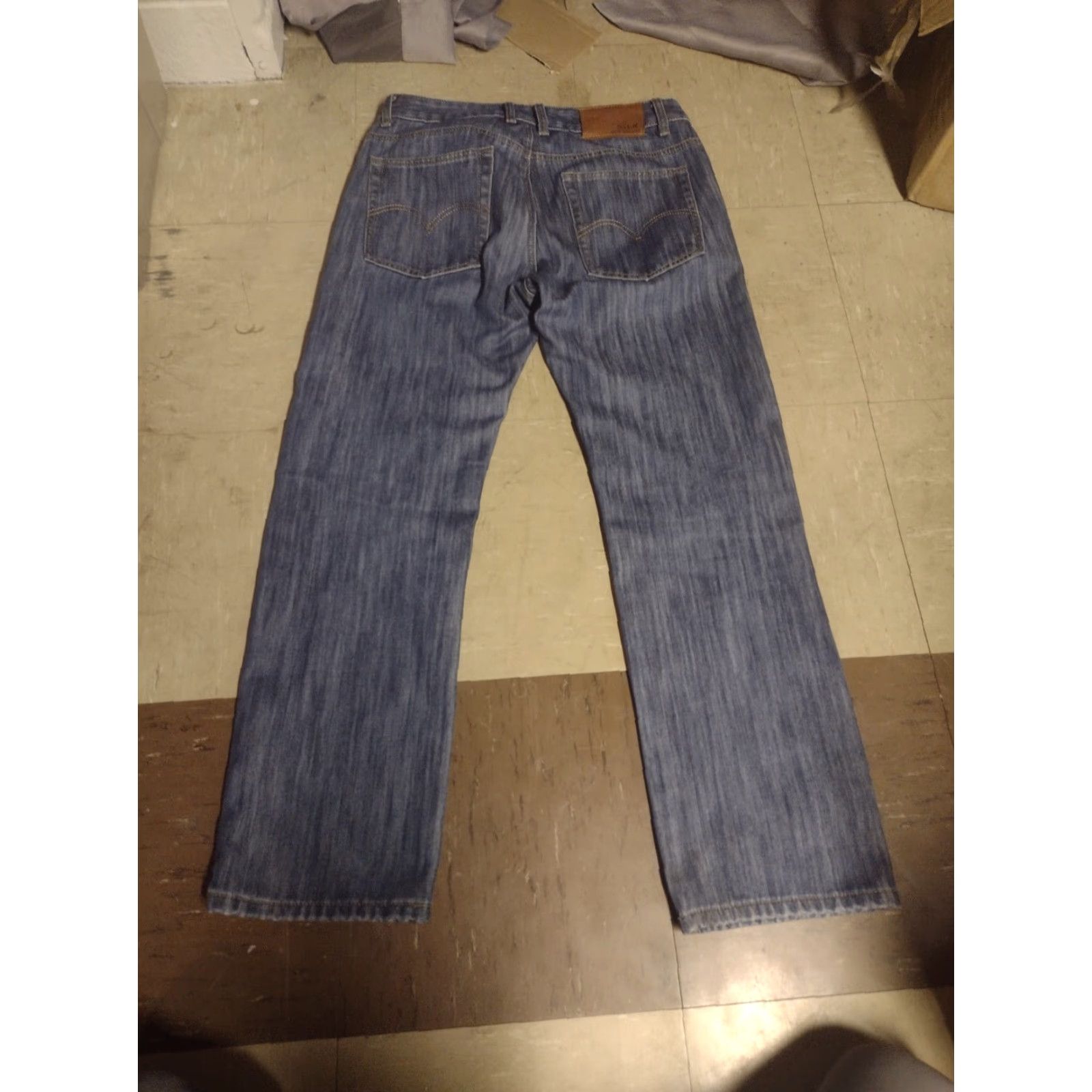 Vintage SSLR Jeans Adult 32 Blue Lined Regular Straight Men's Size US 32 / EU 48 - 5 Thumbnail