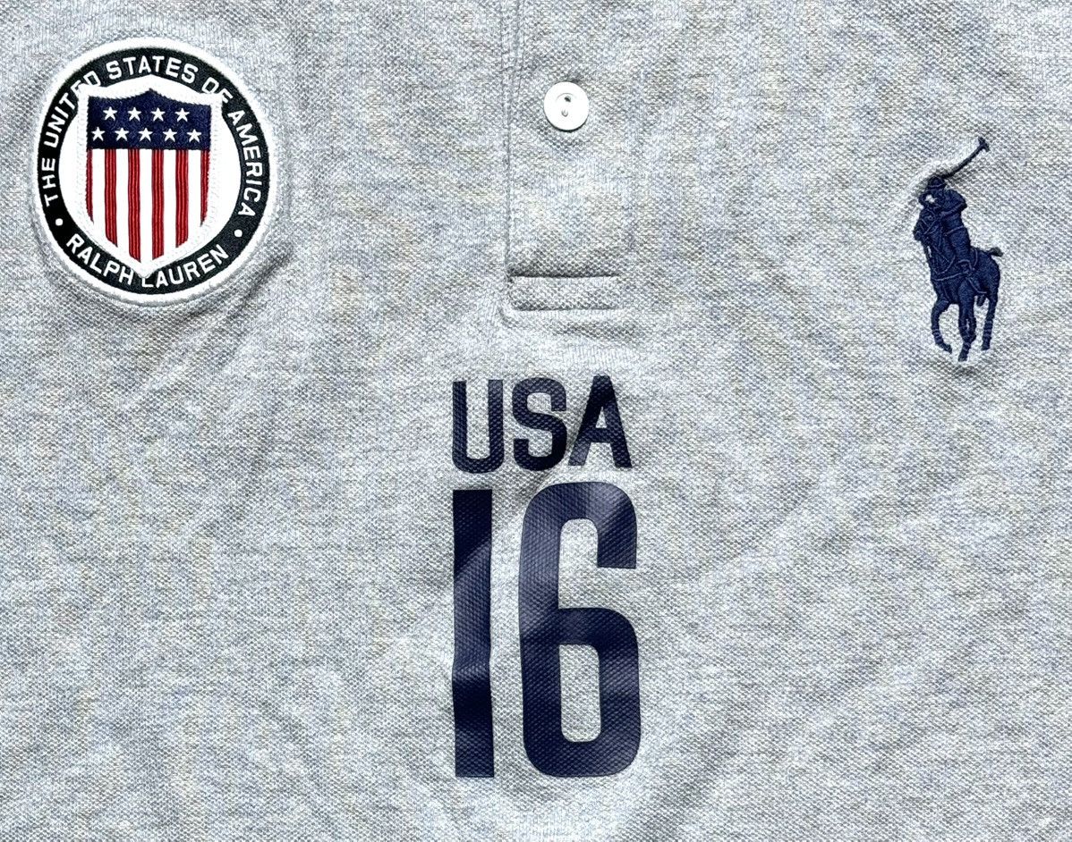 Polo Ralph Lauren × USA Olympics × Vintage 2016 Polo Ralph Lauren Rio De Janeiro Grey Shirt size XL Size US XL / EU 56 / 4 - 2 Thumbnail