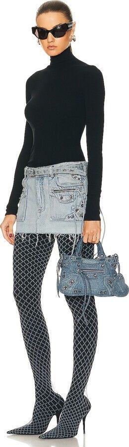 Balenciaga o1mt1gz0924 Size: OS / Neo Cagole Small Tote Bag Allover Size ONE SIZE - 2 Thumbnail