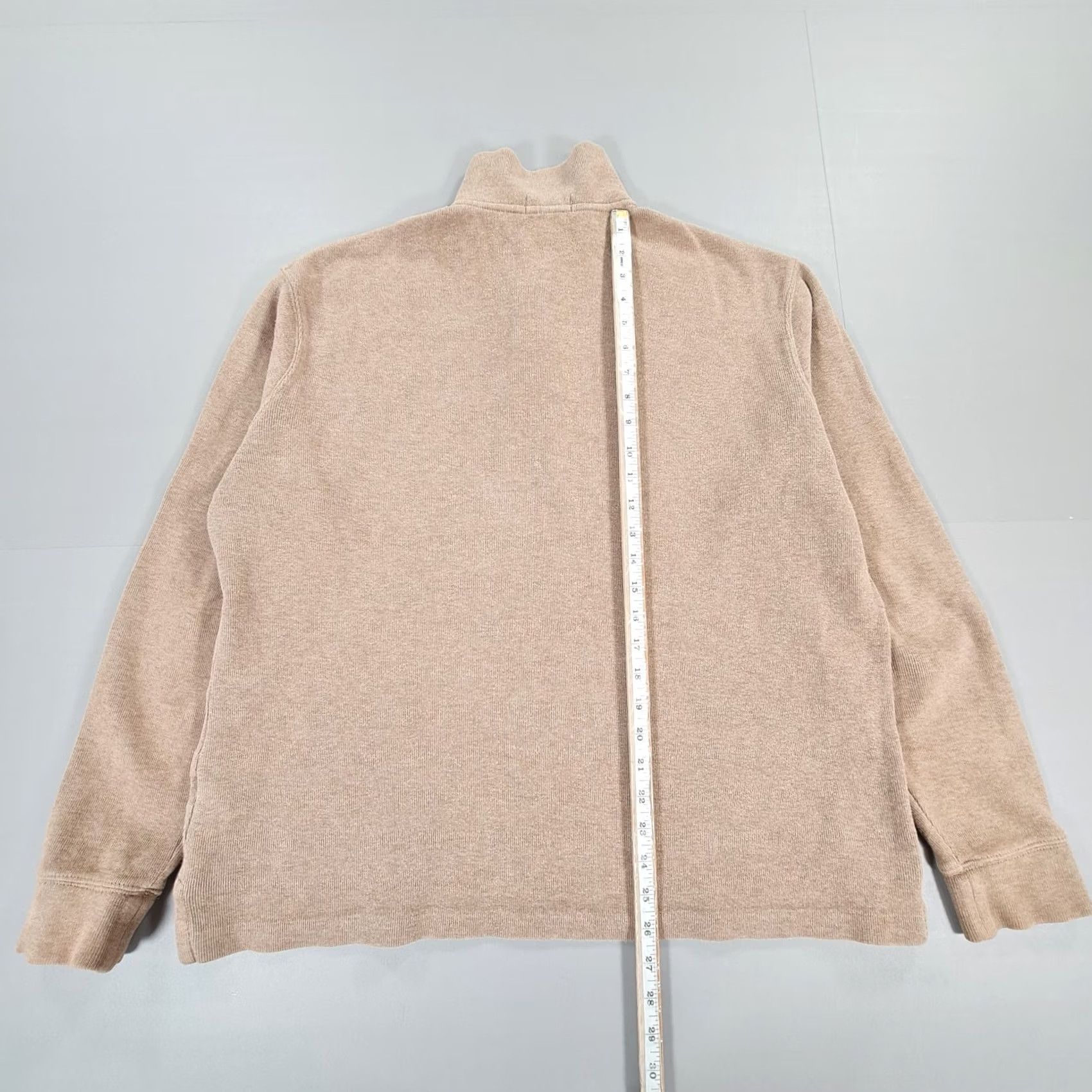 Polo Ralph Lauren Polo Ralph Lauren Mens Jumper Brown Large Quarter Zip Knit Pullover Cotton Size US M / EU 48-50 / 2 - 7 Thumbnail