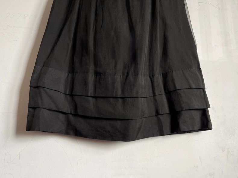 Comme des Garcons Comme des Garcons size M Black heavy silk cake pleated lon Size 22" - 3 Thumbnail