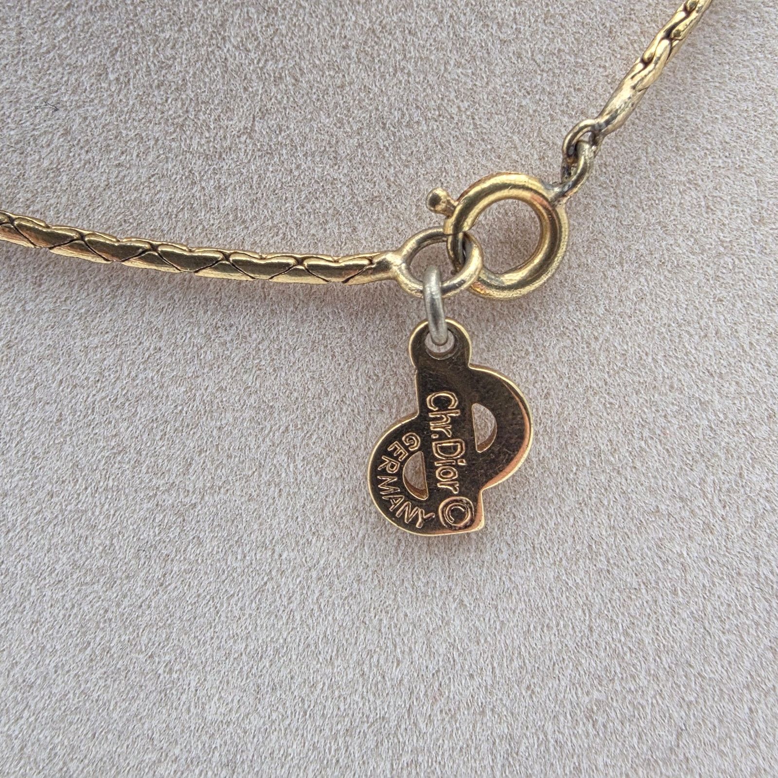 Christian Dior Monsieur Christian Dior Gold-Tone Heart Pendant Necklace Size ONE SIZE - 5 Thumbnail