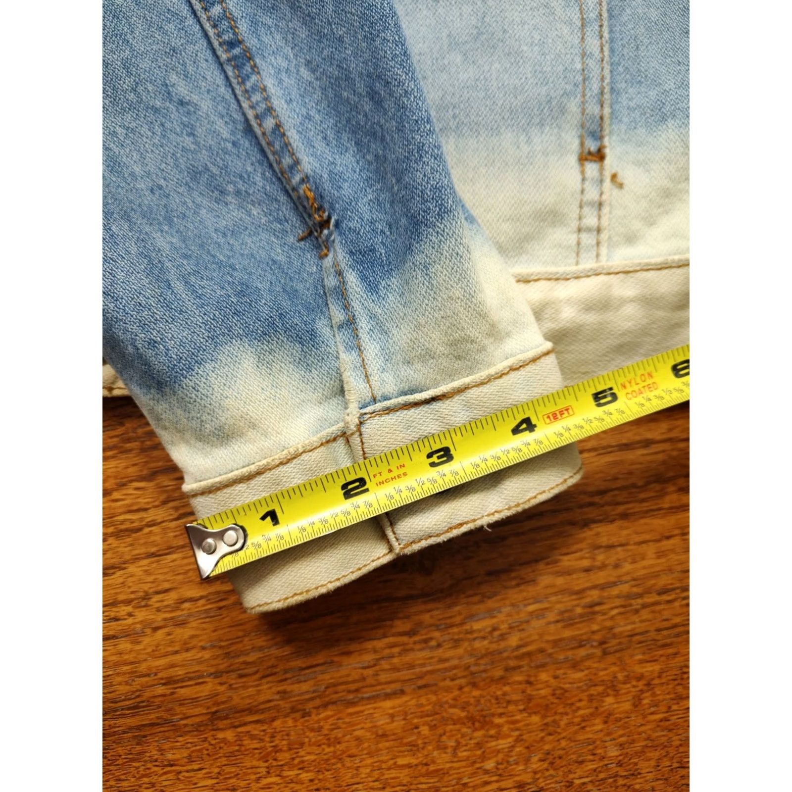 Wrangler VINTAGE Wrangler Jacket Mens Medium Blue Denim Trucker Western Workwear Jean Size US 31 - 7 Thumbnail