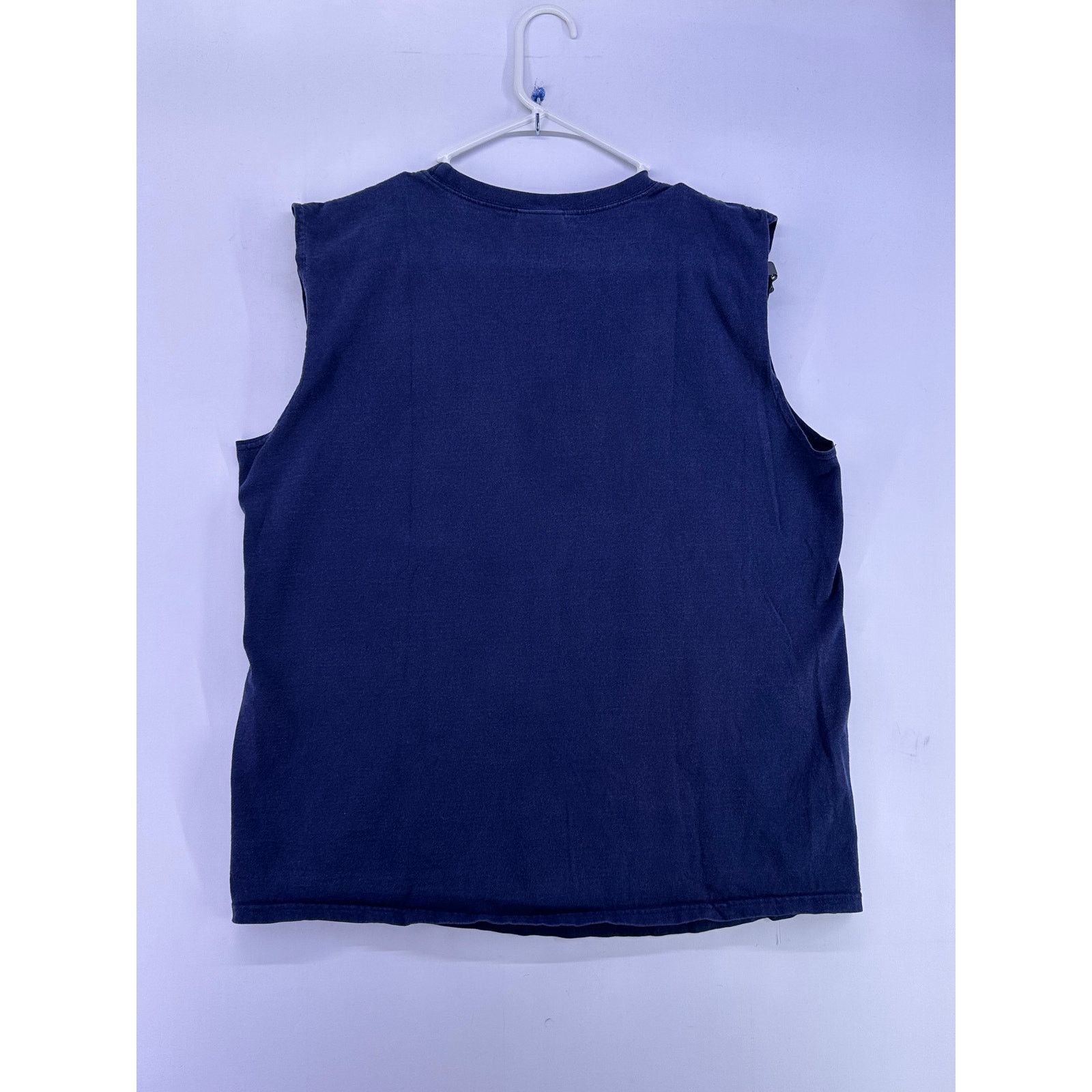 Nike Vintage 2000s Tag Nike Navy tank top Silver Print Size Large Size US L / EU 52-54 / 3 - 9 Thumbnail